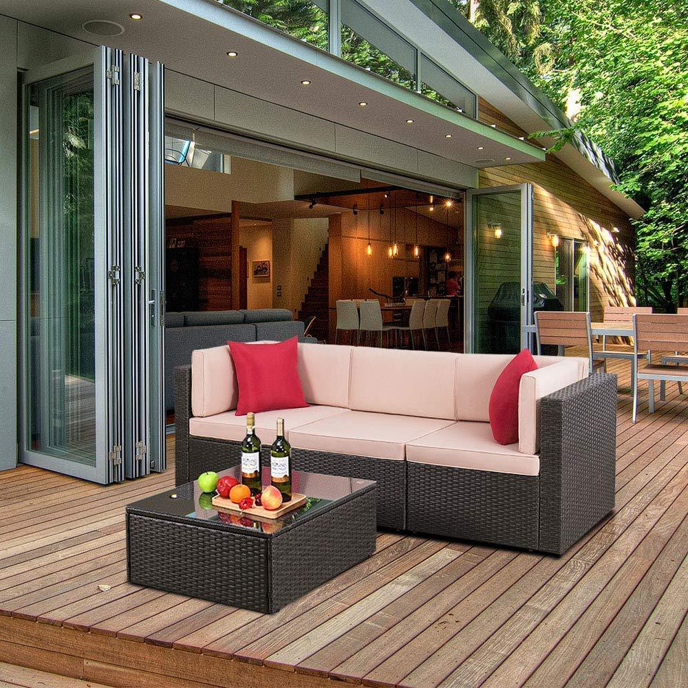 homall-patio-furniture-rattan-set-4-teilig-braun-mit-tisch image 2