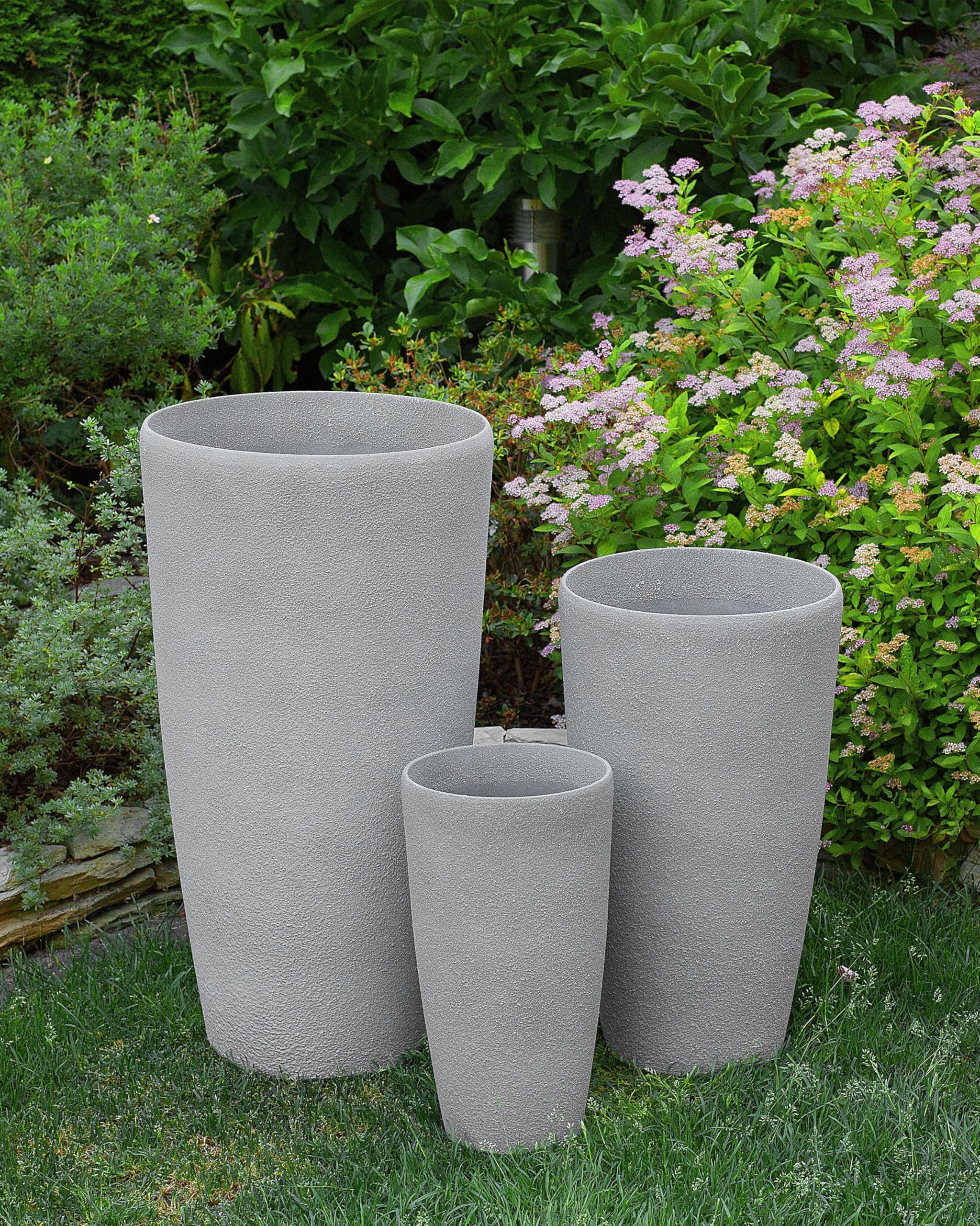 beliani-abdera-blumentopf-grau-31x31x58-cm-31l image 2
