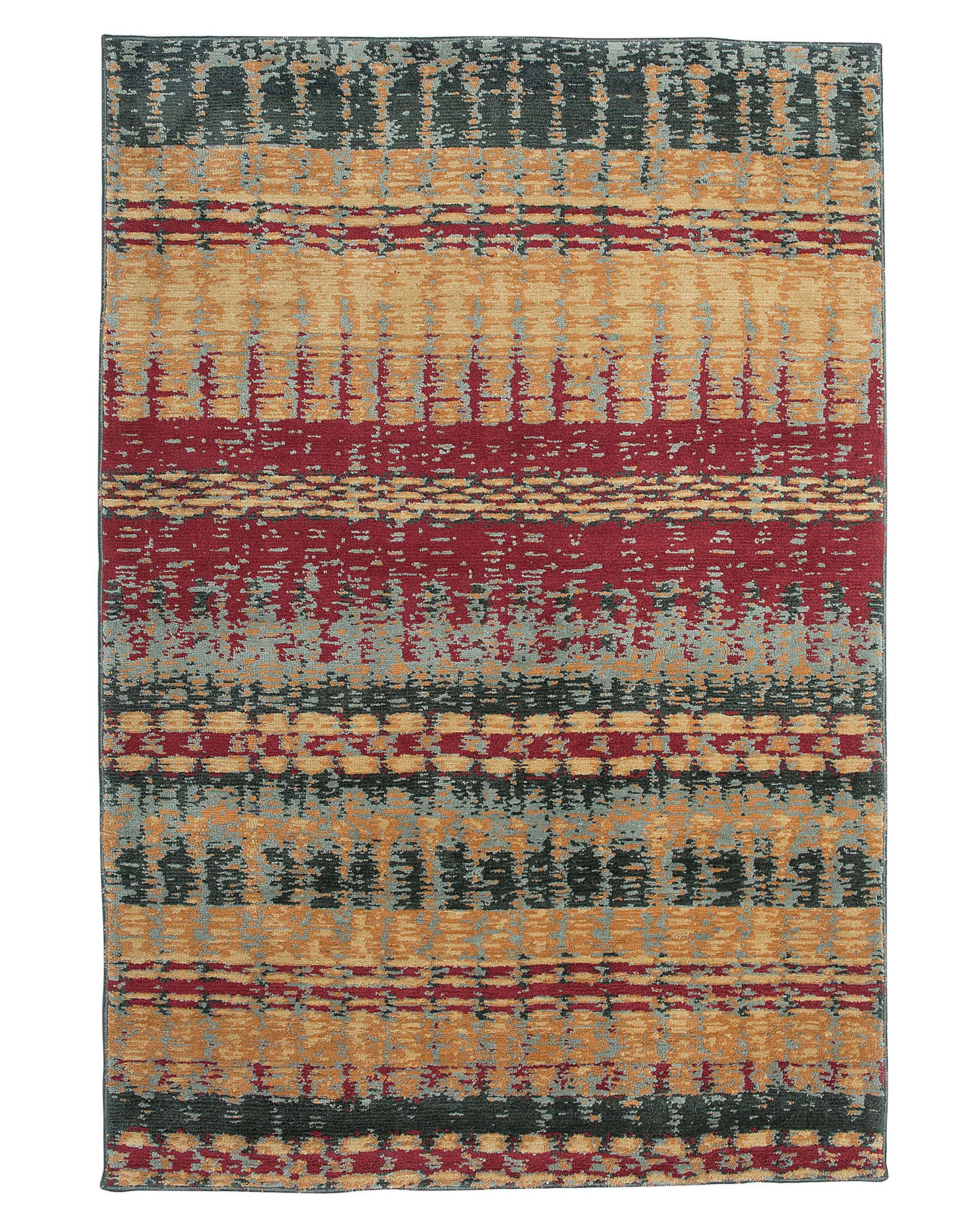 beliani-mirmaris-retro-teppich-140x200-bunte-streifen-polyester image 1