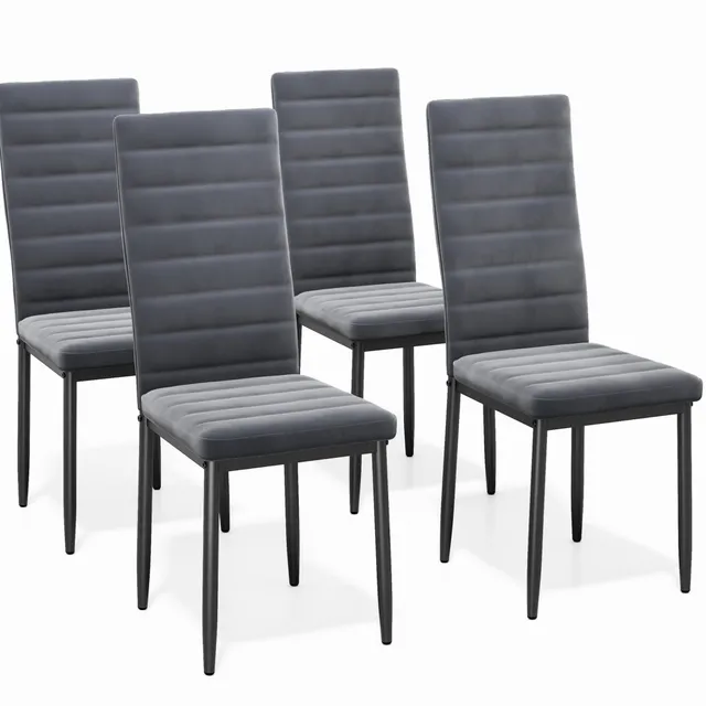 bealife-tb40-esszimmerst-hle-4er-set-wildleder-dunkelgrau image 1