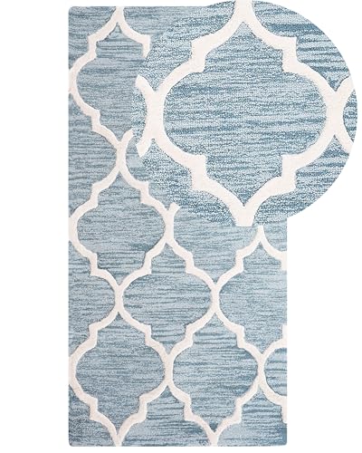 beliani-yalova-wollteppich-hellblau-80x150-cm image 8