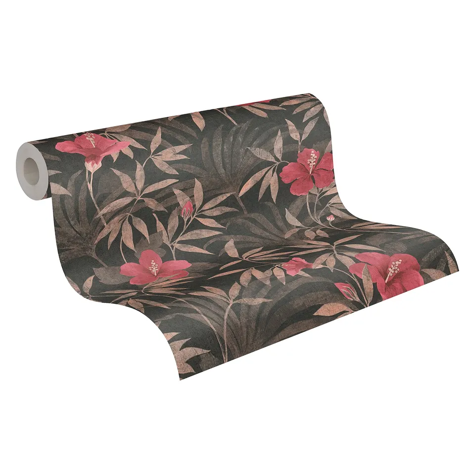 a-s-cr-ation-cuba-380283-blumentapete-braun-floral-vlies image 1