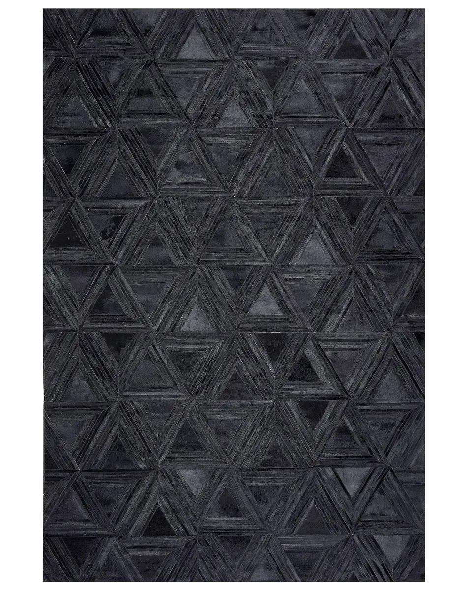 beliani-kasar-teppich-leder-schwarz-140x200-cm image 1
