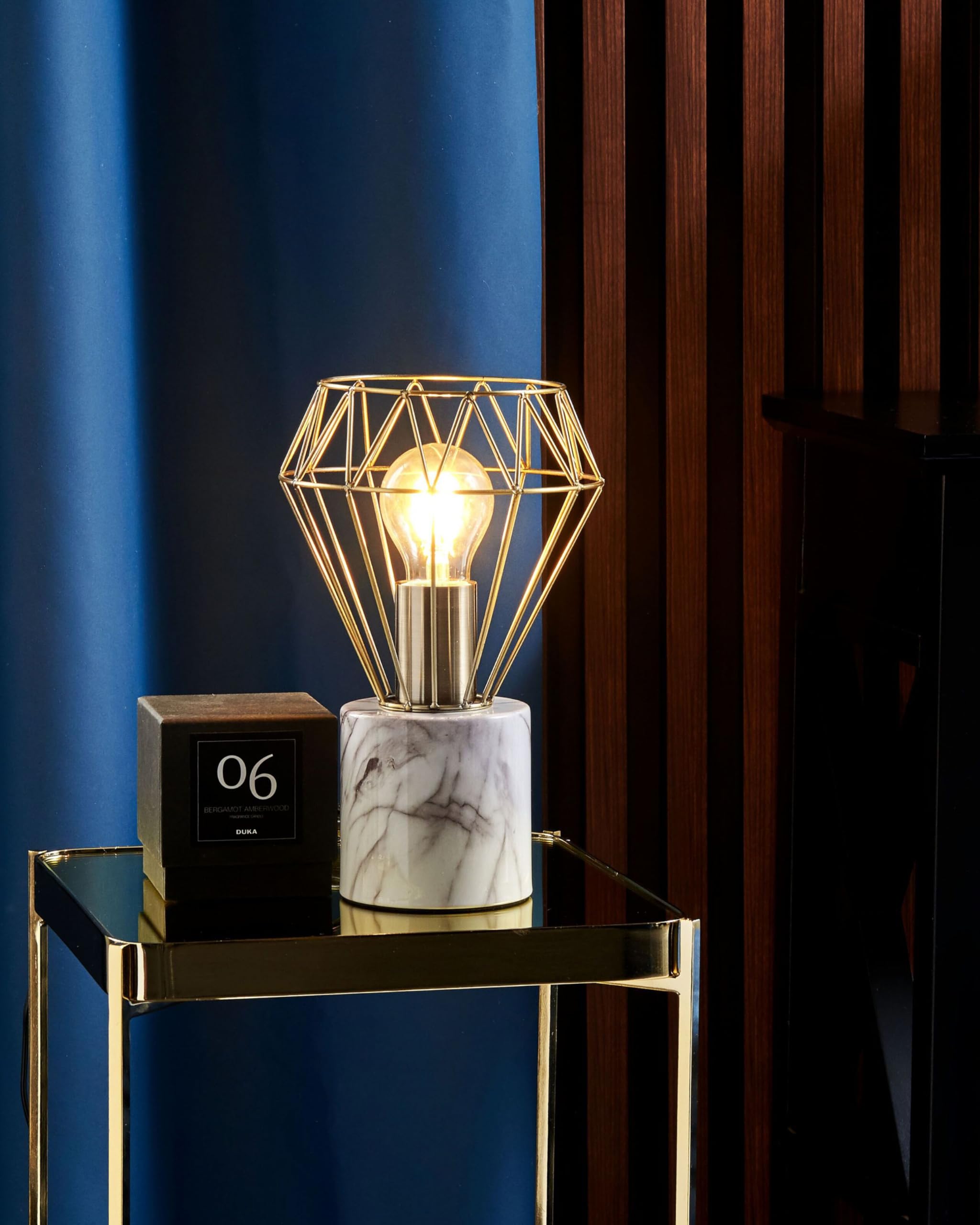 beliani-mooni-tischlampe-klein-gold-metall-marmor-e27 image 2