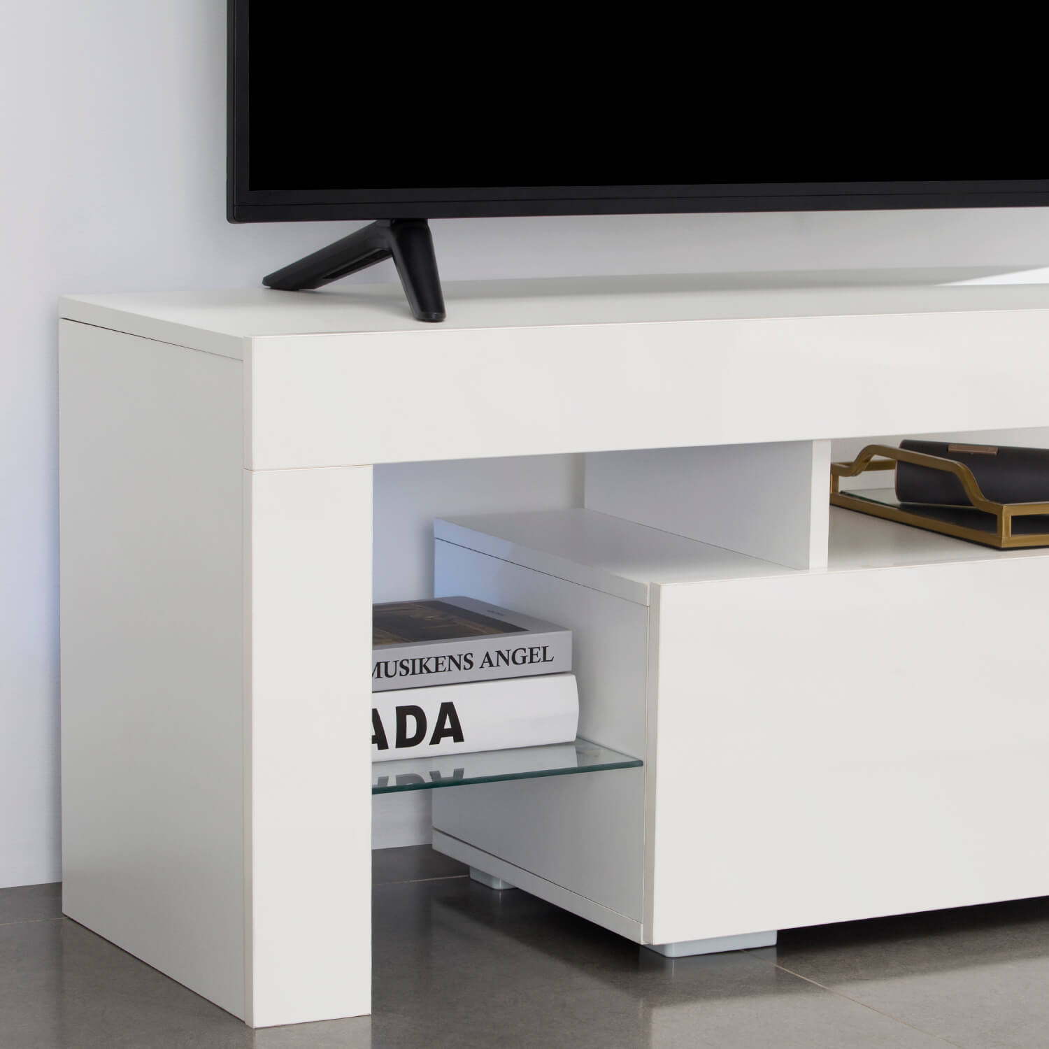 homall-tv-stand-lowboard-schwarz-63-zoll-led-fernsehschrank image 5