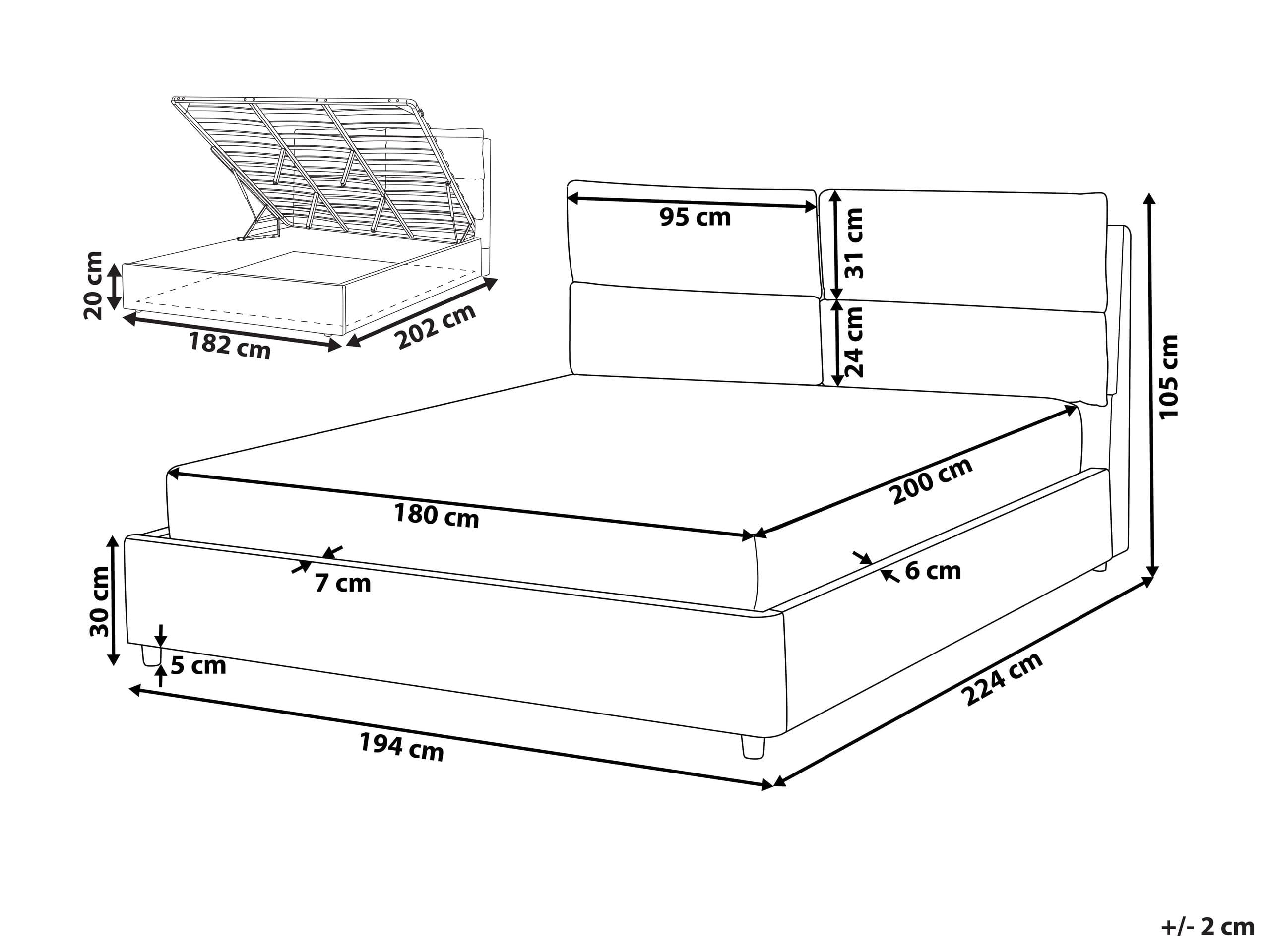 beliani-batilly-polsterbett-hellgrau-samt-180x200-bettkasten image 3