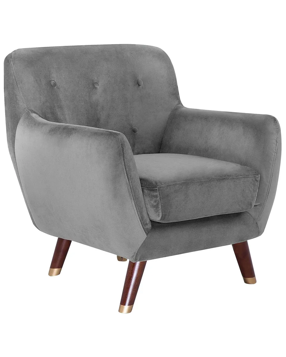 beliani-bodo-sessel-samt-grau-zweisitzer-188-cm image 1