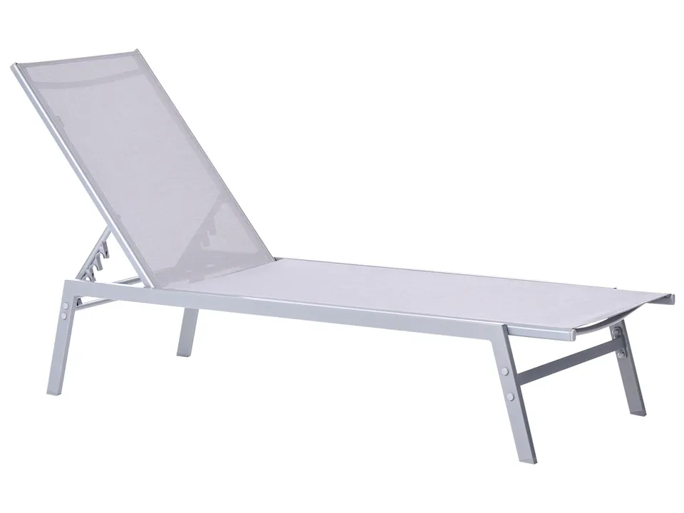 beliani-noli-gartenliege-stahl-mesh-grau-verstellbar-160-kg image 1