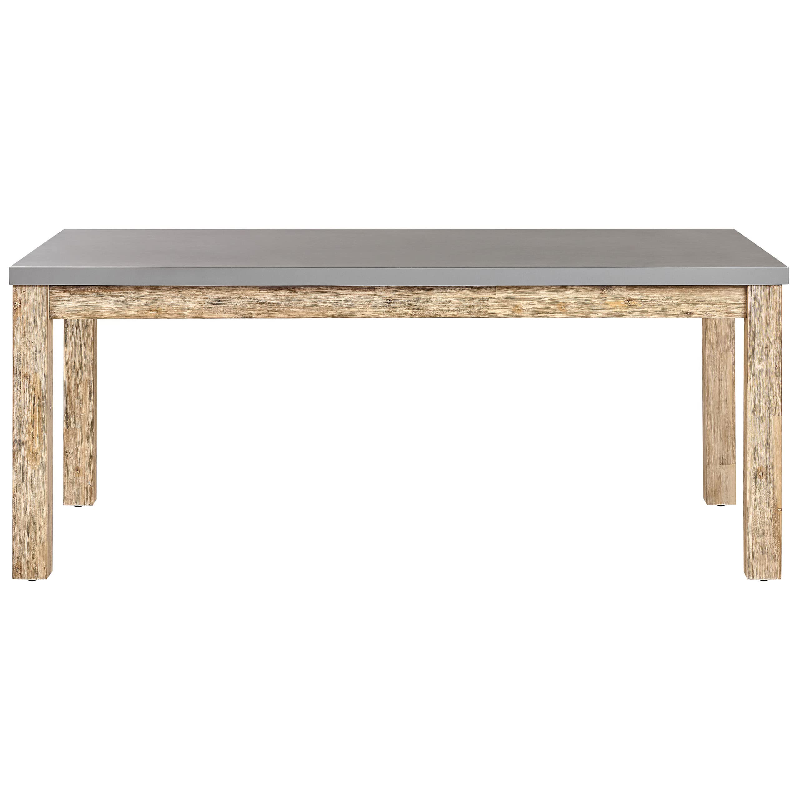 beliani-ostuni-gartenset-180-cm-6-hocker-betonoptik-grau image 4