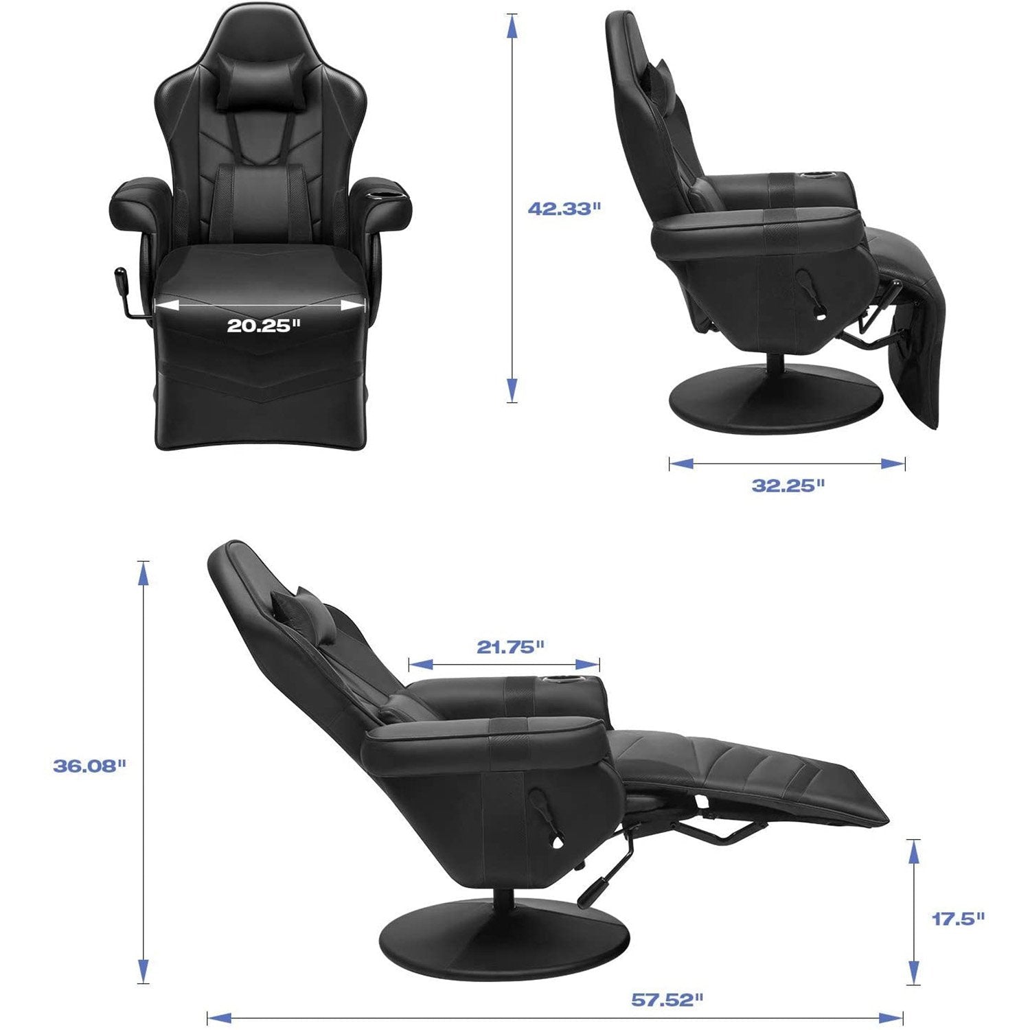 homall-gaming-recliner-sessel-schwarz-mit-fu-st-tze-pu-leder image 7