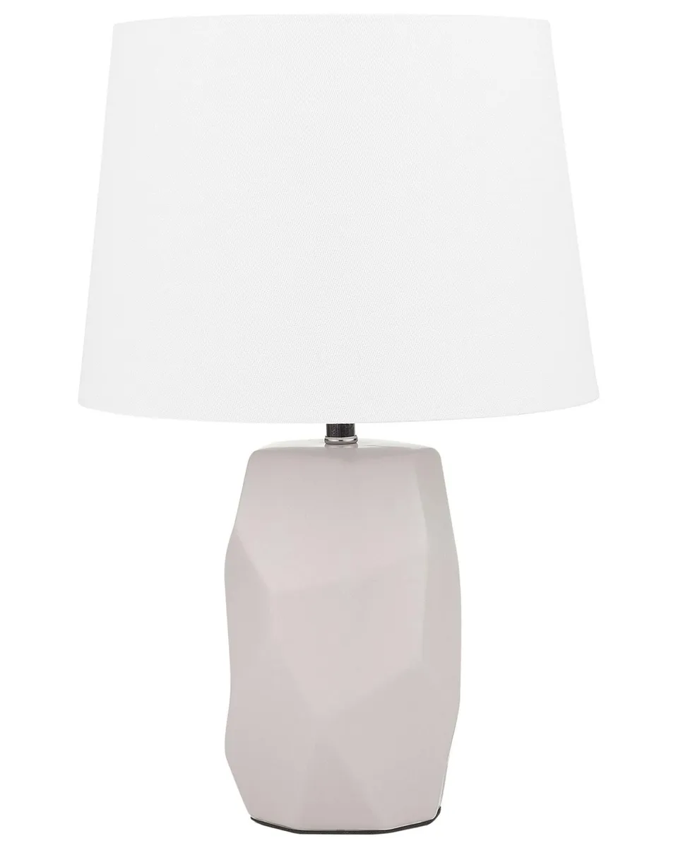 beliani-elie-tischlampe-zartrosa-keramik-e14-schirm image 1