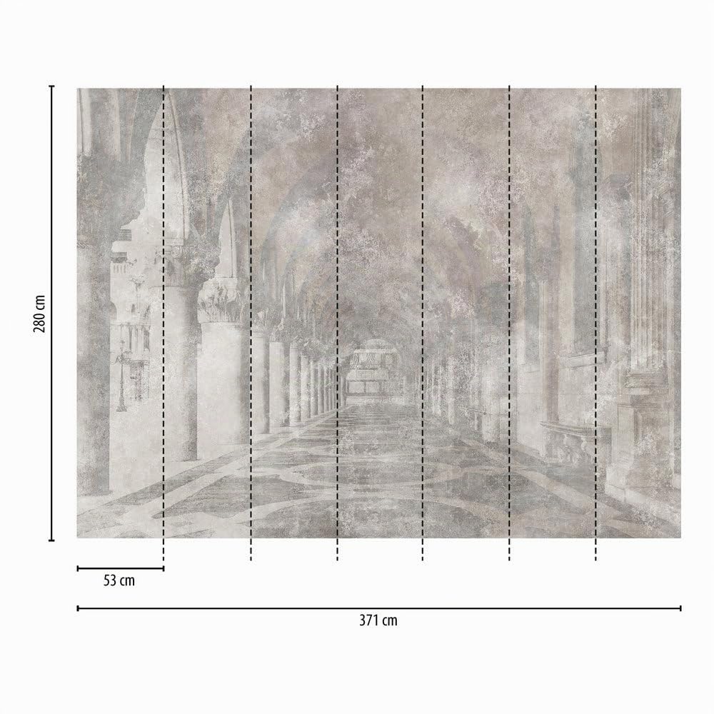 livingwalls-fototapeten-399151-vintage-grau-beige-2-12x2-80m image 3