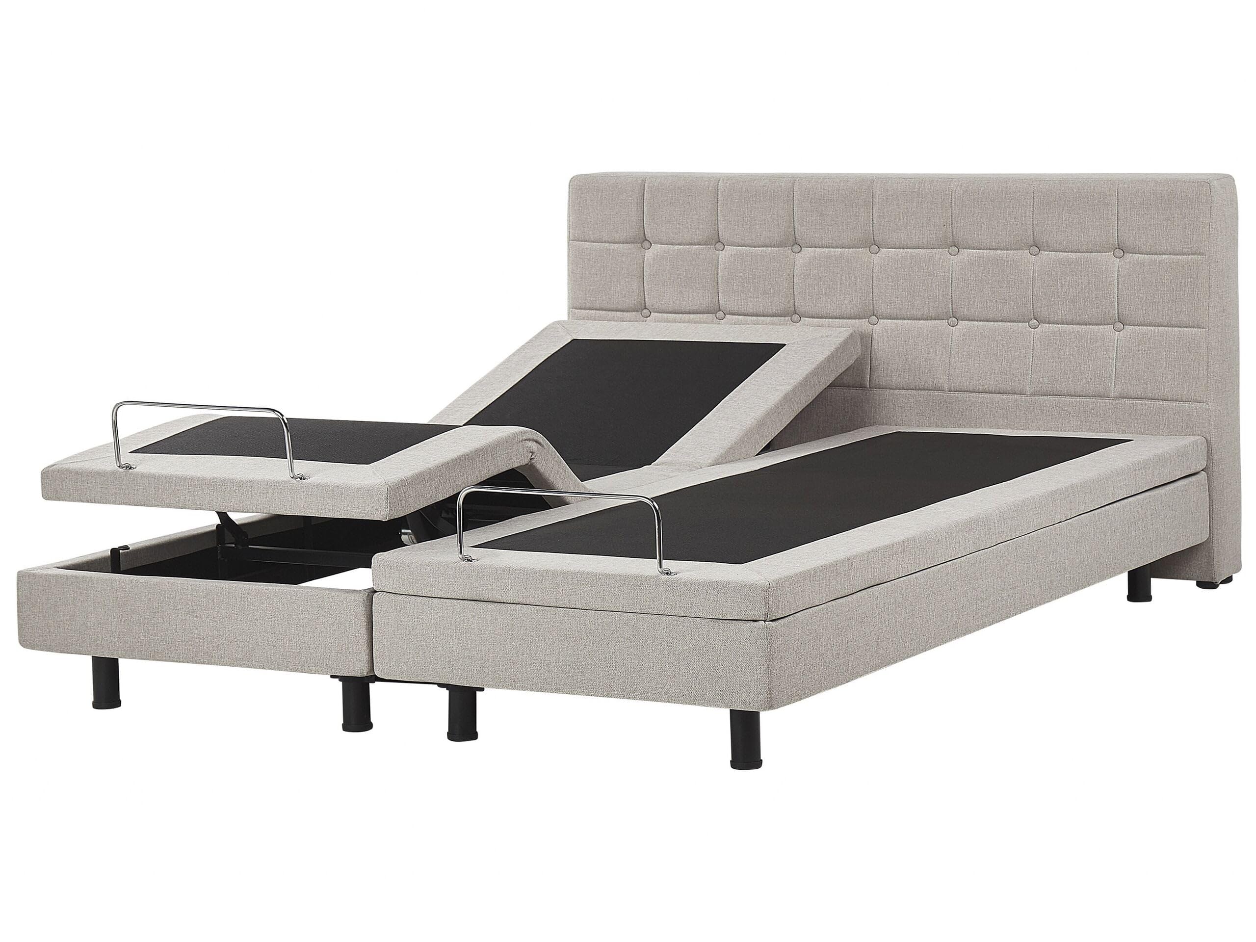 beliani-duke-doppelbett-180x200-elektrisch-beige-leinenoptik image 1