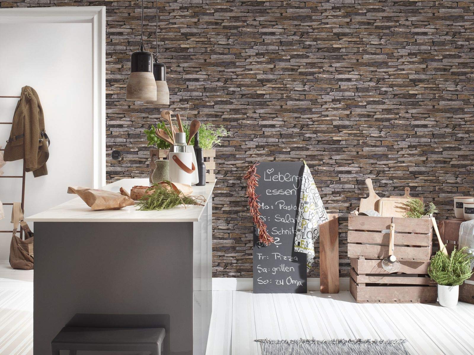 a-s-cr-ation-wood-n-stone-914217-vliestapete-braun-stein image 5