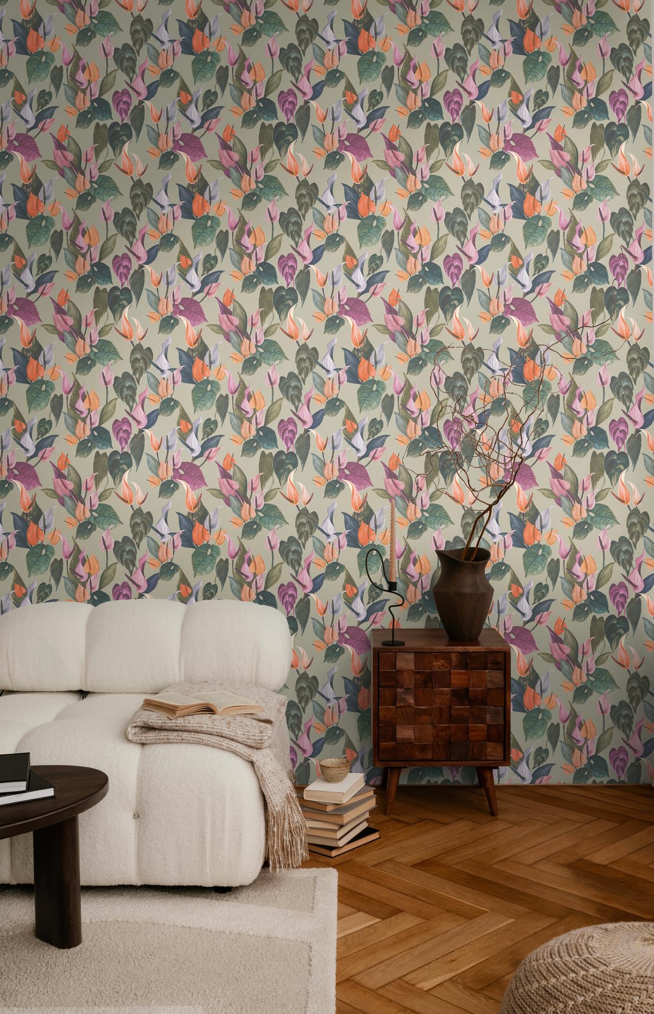 a-s-cr-ation-livingwalls-782102-vliestapete-floral-grau-gr-n image 2