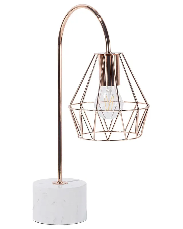 beliani-mooni-tischlampe-kupfer-metall-e27-gitter image 1