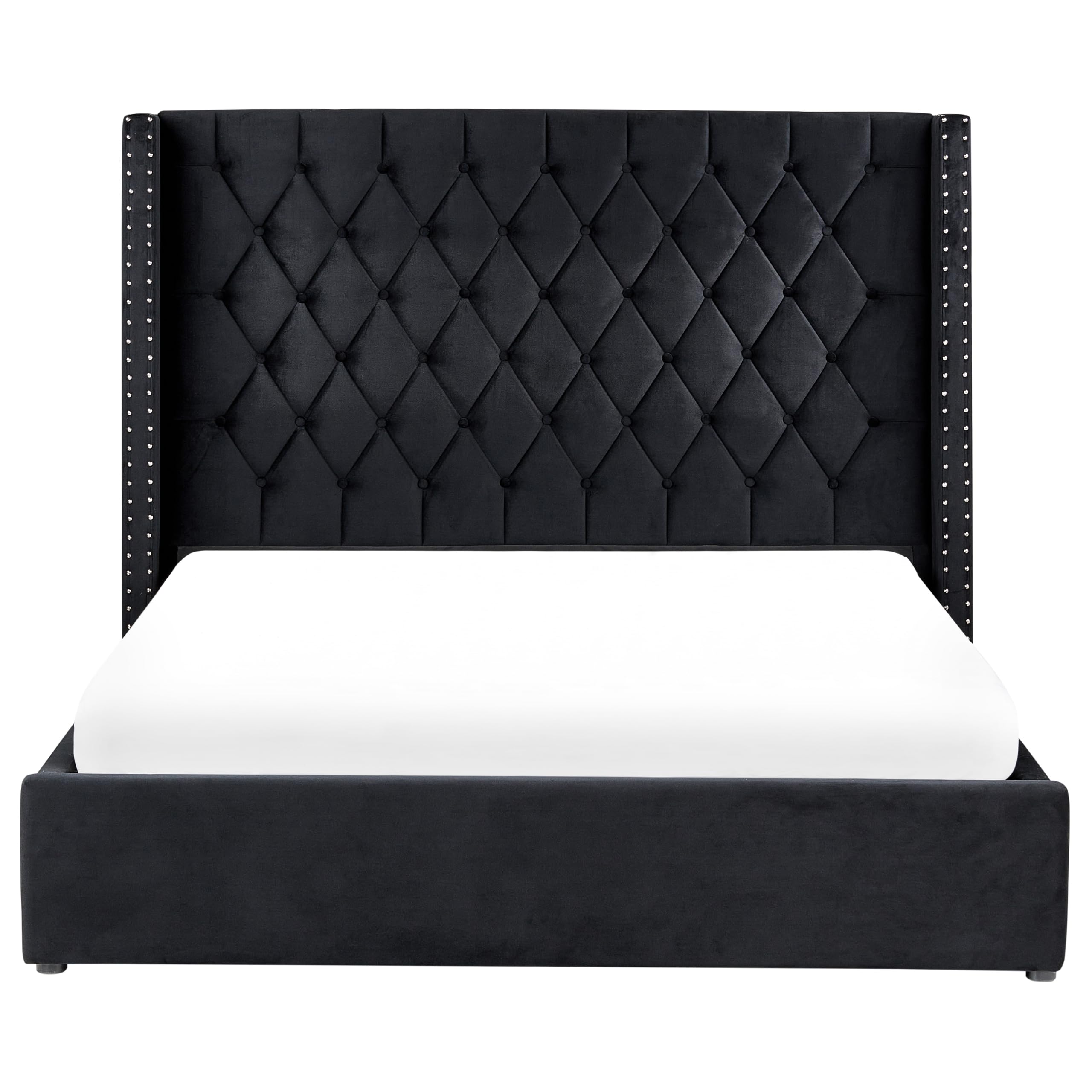 beliani-lubbon-polsterbett-160x200-schwarz-samt-mit-bettkasten image 4