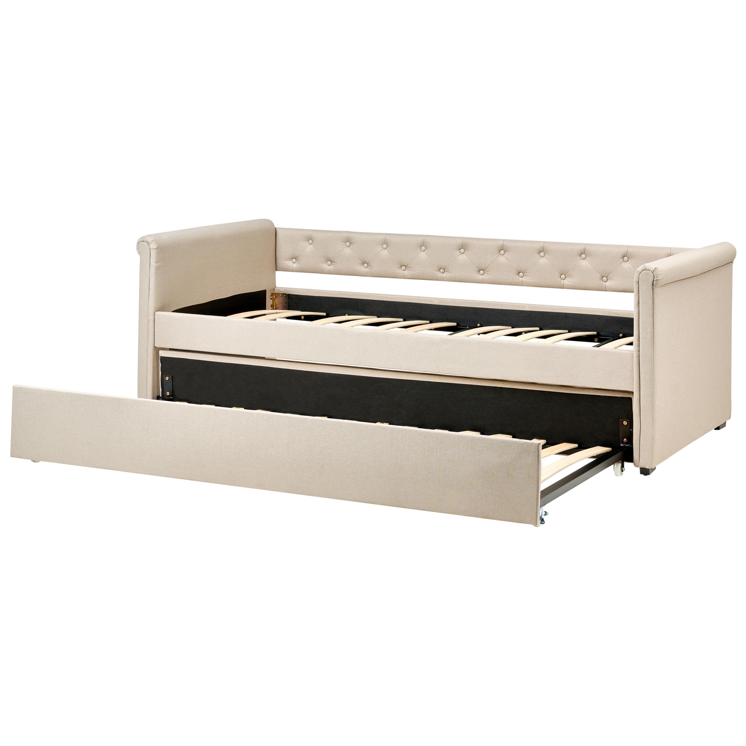 beliani-libourne-tagesbett-ausziehbar-beige-leinenoptik image 5