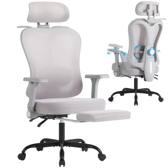 homall-office-mesh-b-rostuhl-schwarz-mit-fu-st-tze image 2
