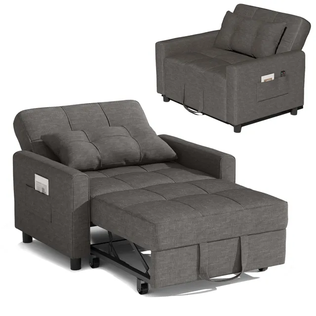 bealife-ar22-schlafsofa-dunkelgrau-191-cm-3-in-1-mit-rollen image 1
