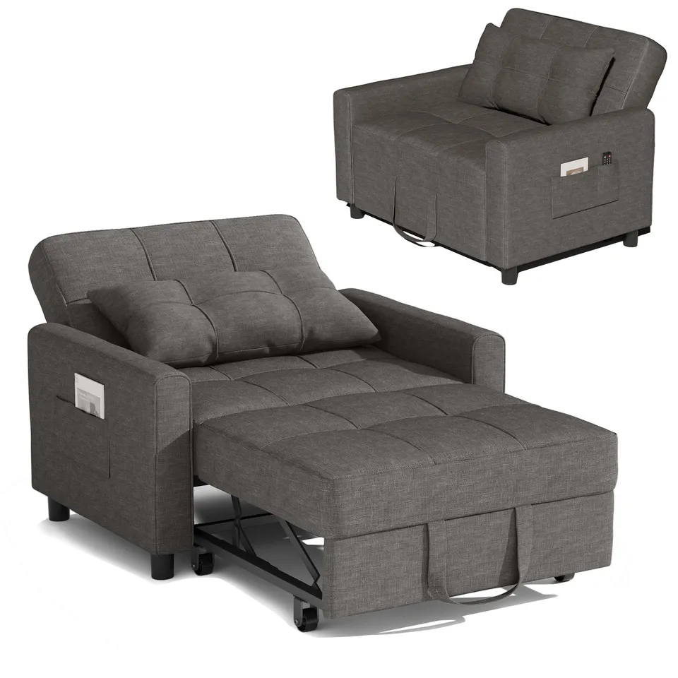 bealife-ar22-schlafsofa-dunkelgrau-191-cm-3-in-1-mit-rollen image 1