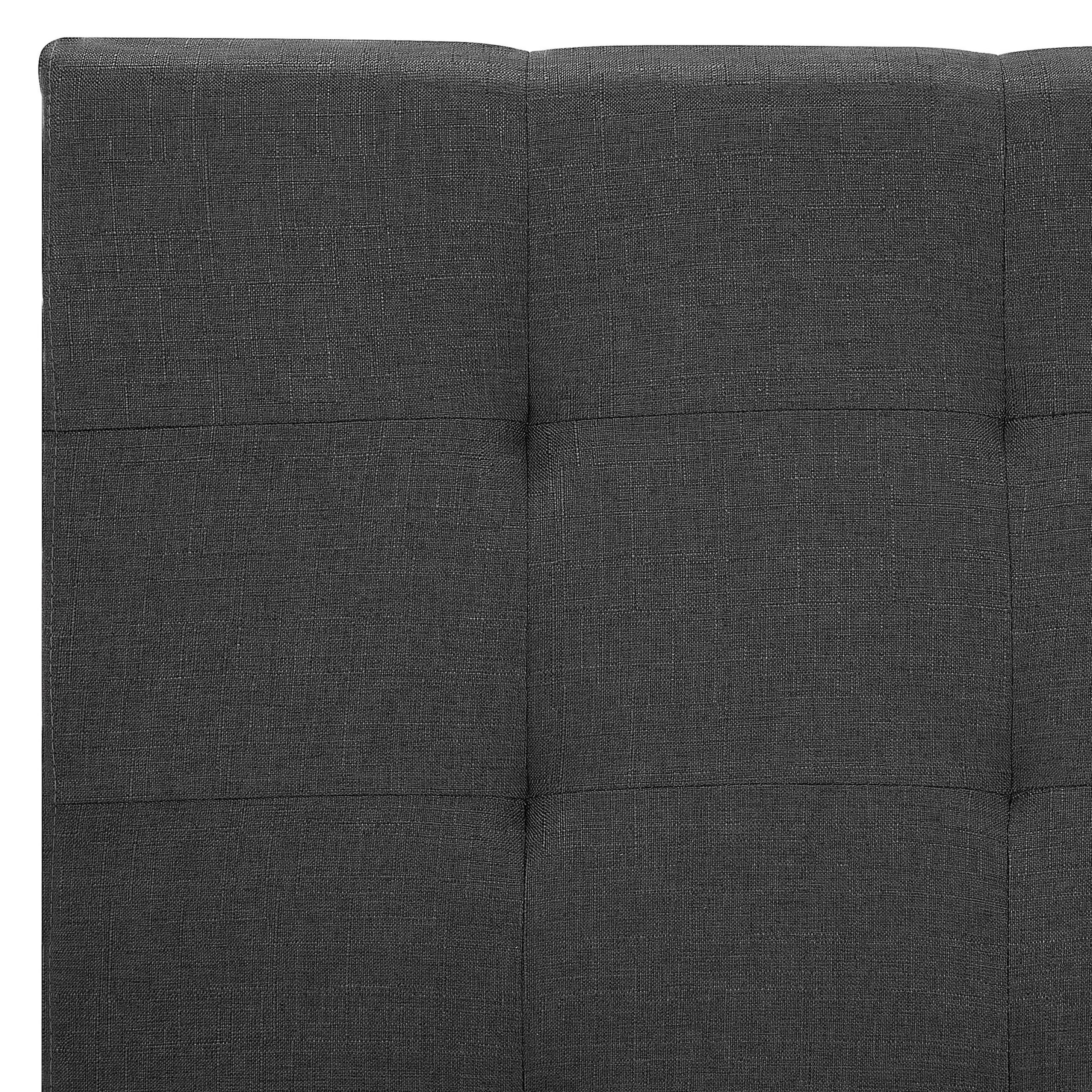 beliani-polsterbett-160x200-dunkelgrau-mit-knopfheftung image 8