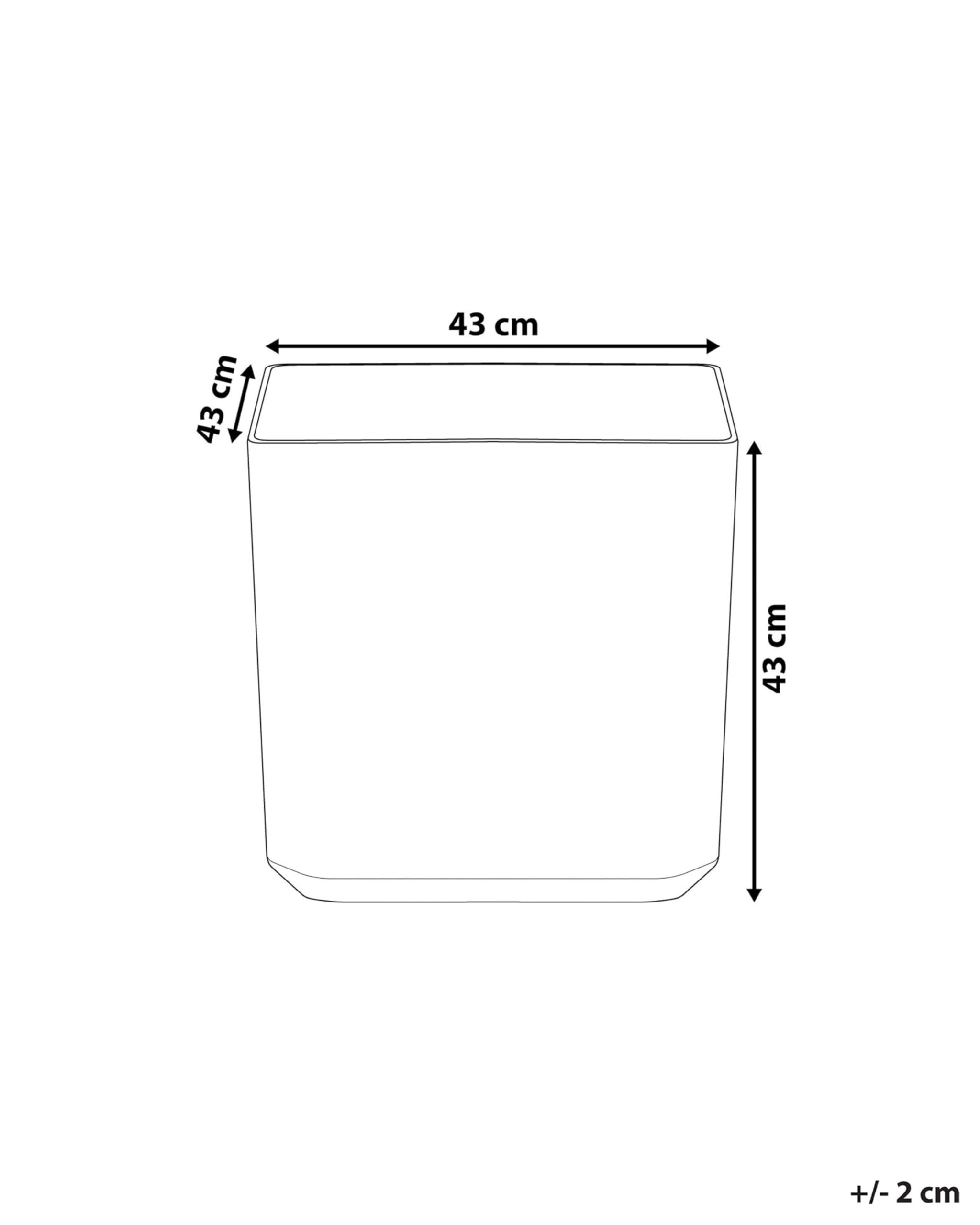 beliani-artiki-blumentopf-grau-quadratisch-43x43x43-cm image 3