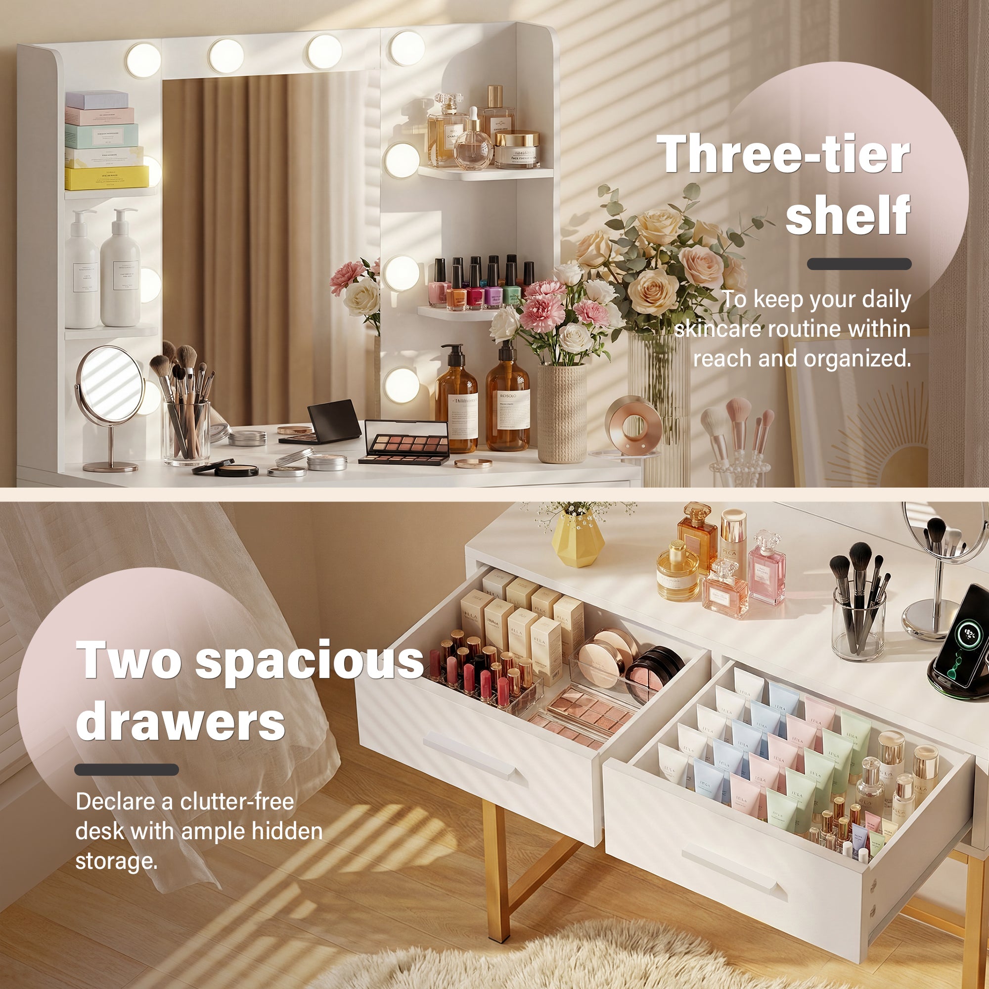 homall-bedroom-schminktisch-wei-mit-spiegel-led-steckdose-2 image 6