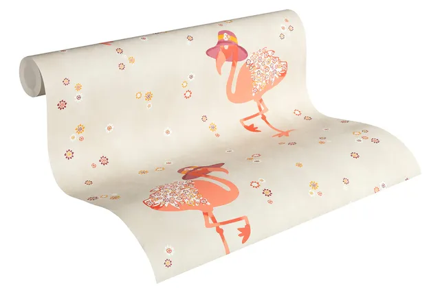 a-s-cr-ation-cozz-vliestapete-362912-flamingos-grau-beige image 1