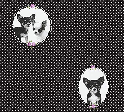 a-s-cr-ation-little-stars-35851-2-vliestapete-hunde-schwarz-lila image 8