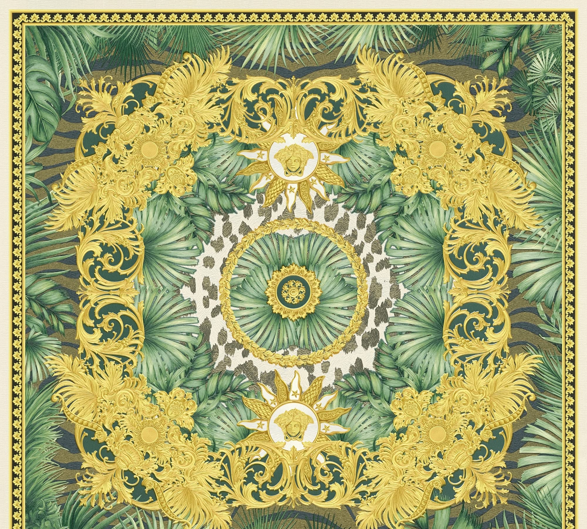 a-s-cr-ation-versace-wallpaper-387034-vliestapete-gr-n-gold image 3