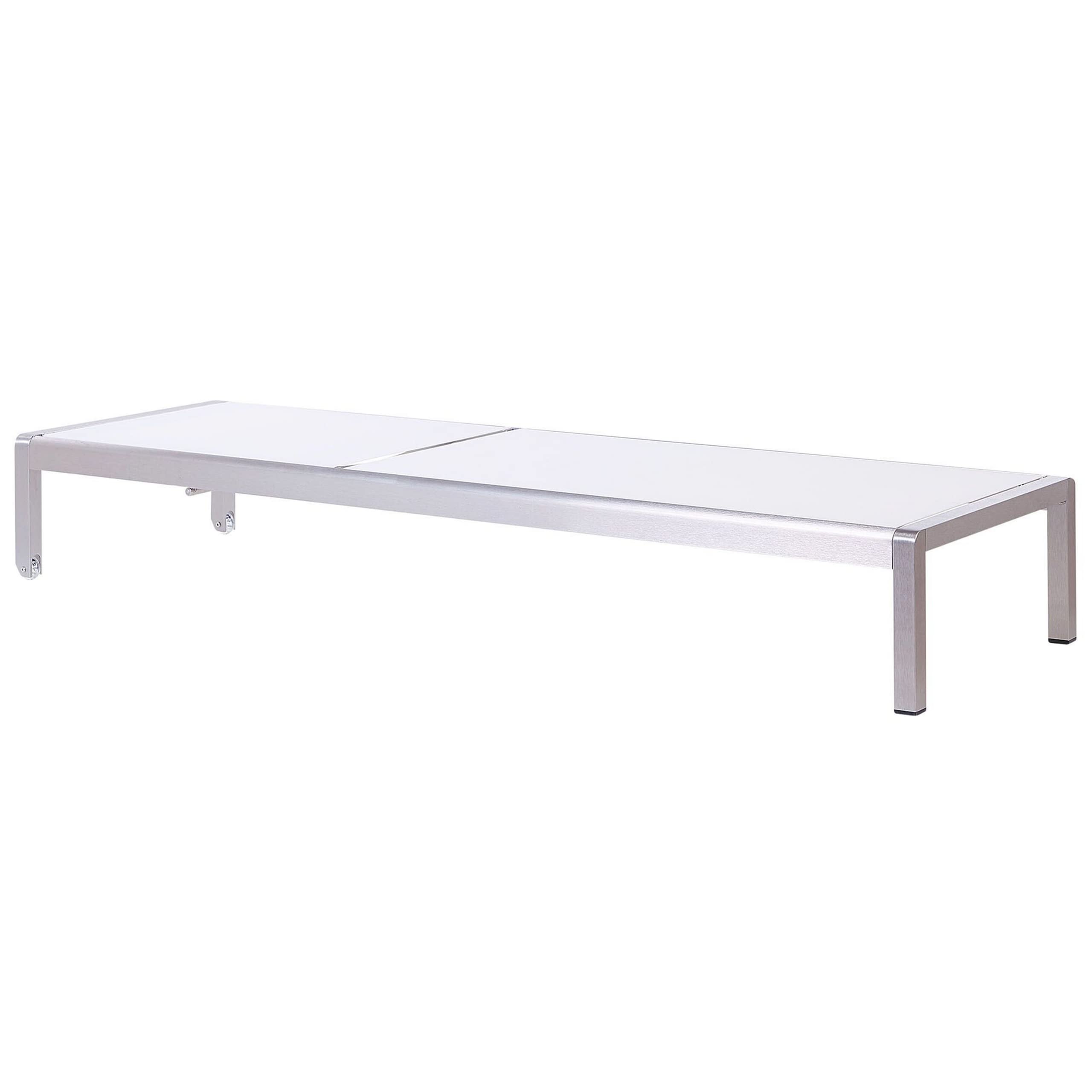 beliani-fossato-gartenliege-wei-verstellbar-aluminium image 4