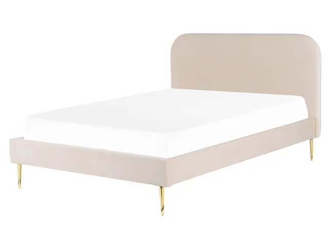 beliani-flayat-polsterbett-samt-beige-160x200-goldf-e image 1