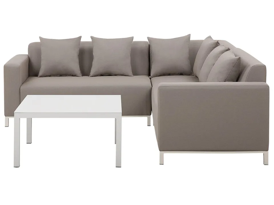 beliani-belize-lounge-set-ecksofa-beige-links-5-sitzer-tisch image 1