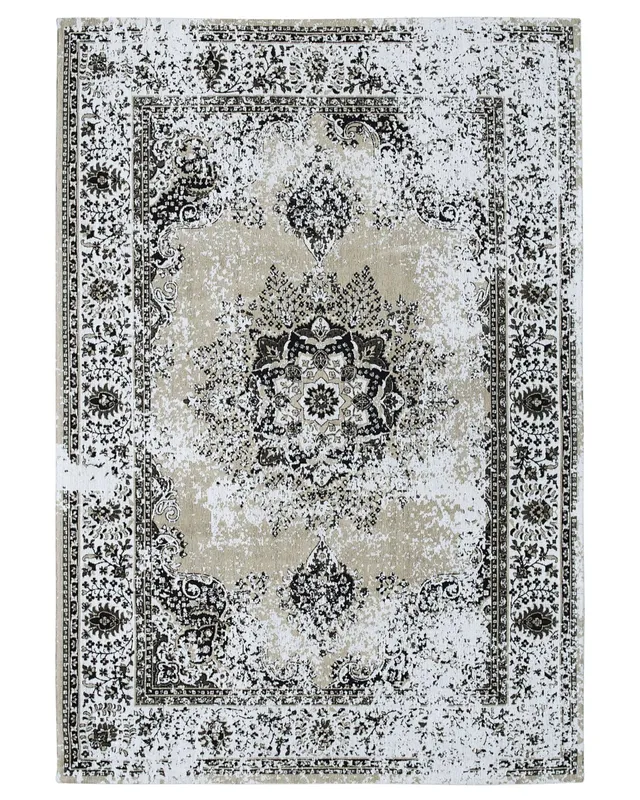 beliani-teppich-160x230-grau-beige-baumwolle-vintage-retro image 1