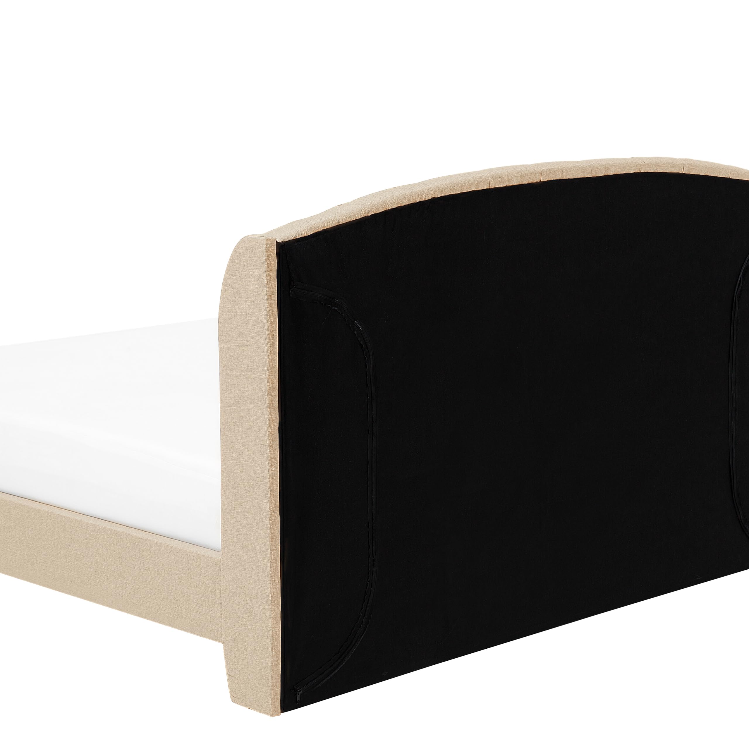 beliani-bordeaux-polsterbett-140x200-beige-leinenoptik image 7