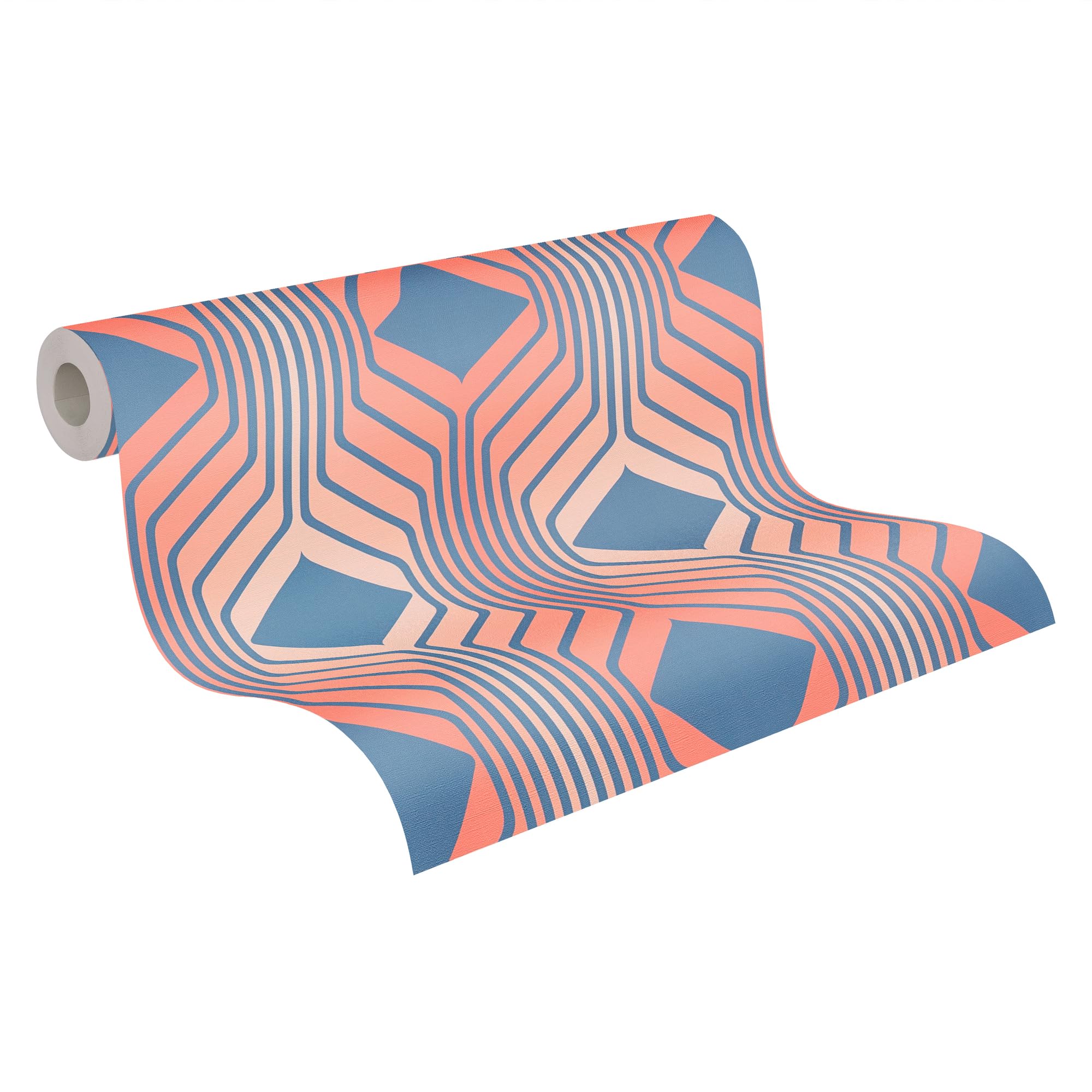 a-s-cr-ation-retro-chic-vliestapete-blau-rot-rosa-grafik image 4