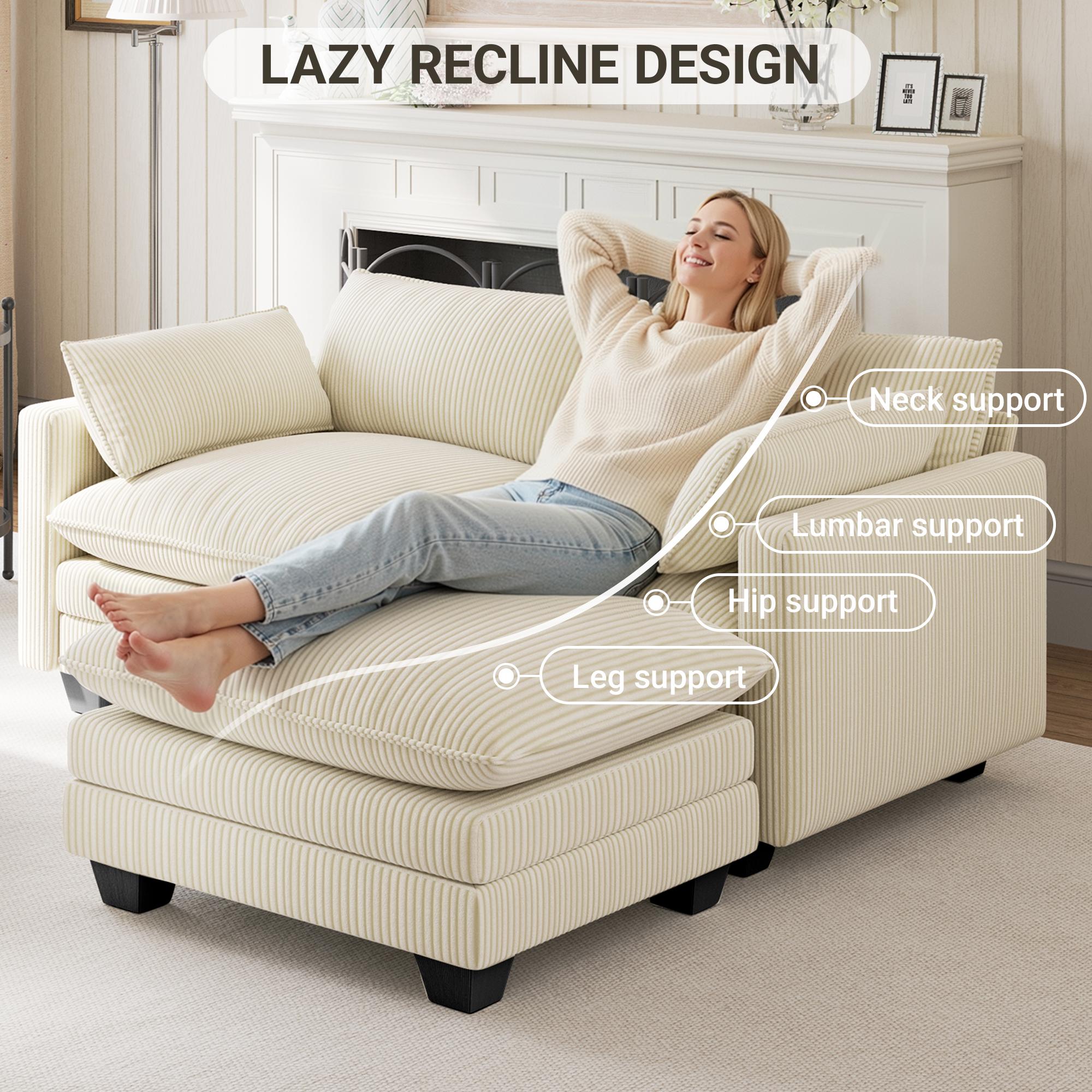 bealife-ar88-sofa-2-sitzer-beige-168cm-cord-mit-ottomane image 7