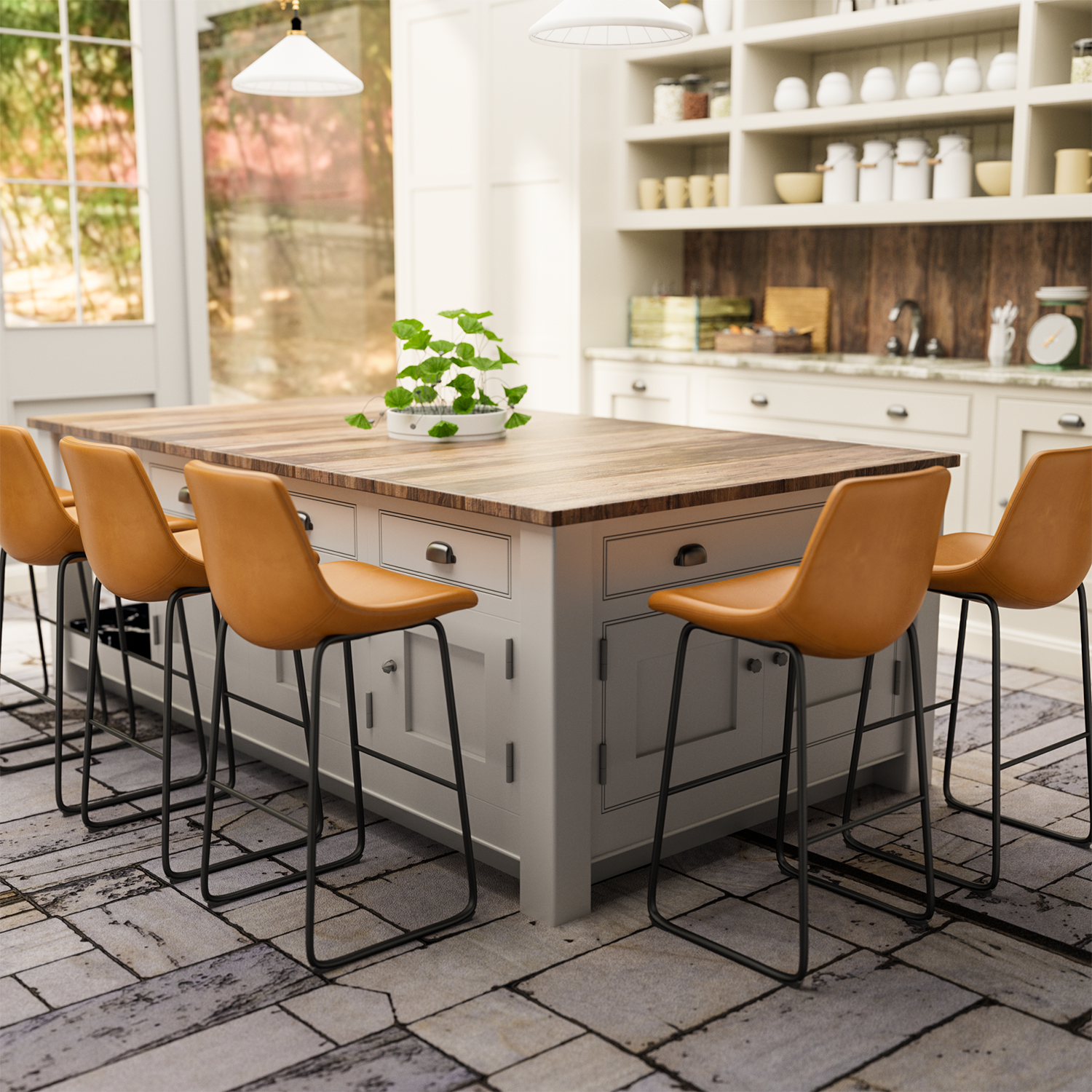 homall-bar-stool-barhocker-2er-set-hellbraun-kunstleder image 4