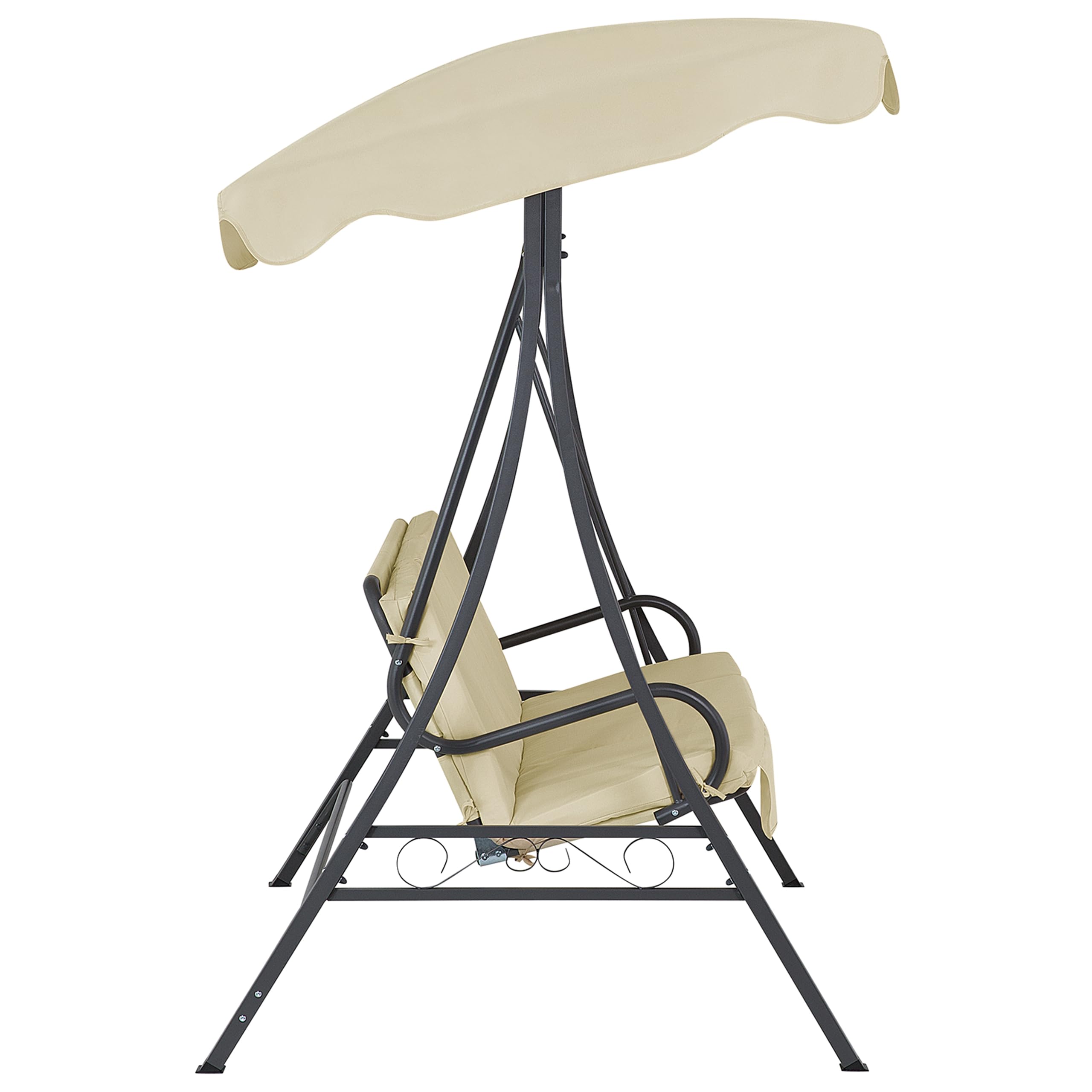 beliani-garbo-hollywoodschaukel-beige-3-personen-mit-dach image 6