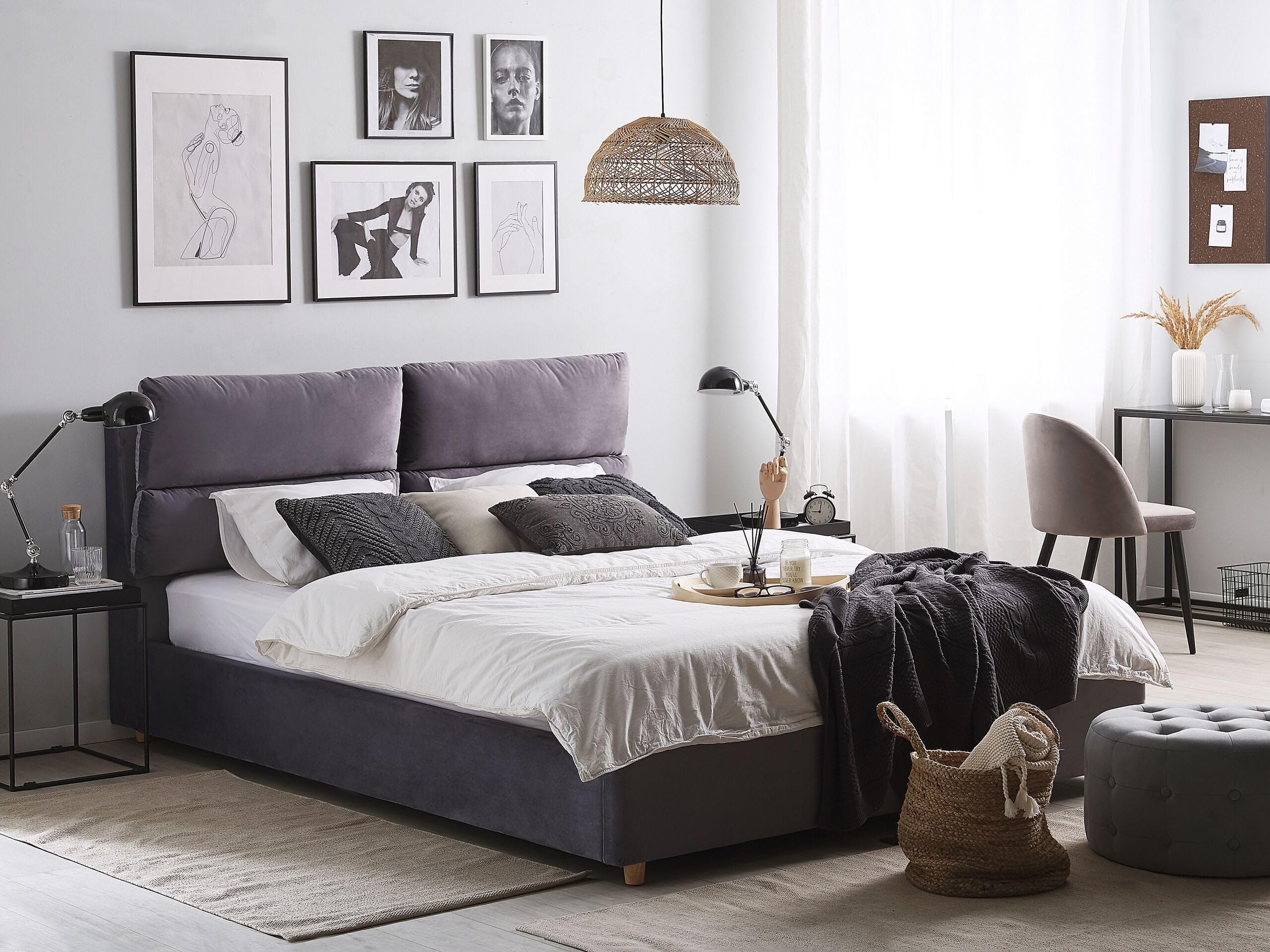 beliani-batilly-polsterbett-180x200-grau-samt-mit-bettkasten image 2