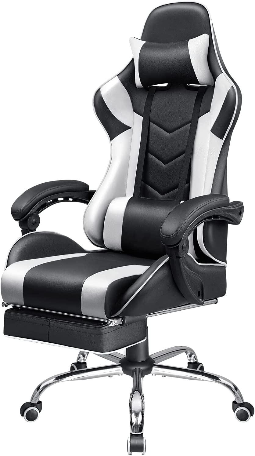 homall-gaming-chair-gamingstuhl-fu-st-tze-schwarz-150 image 1