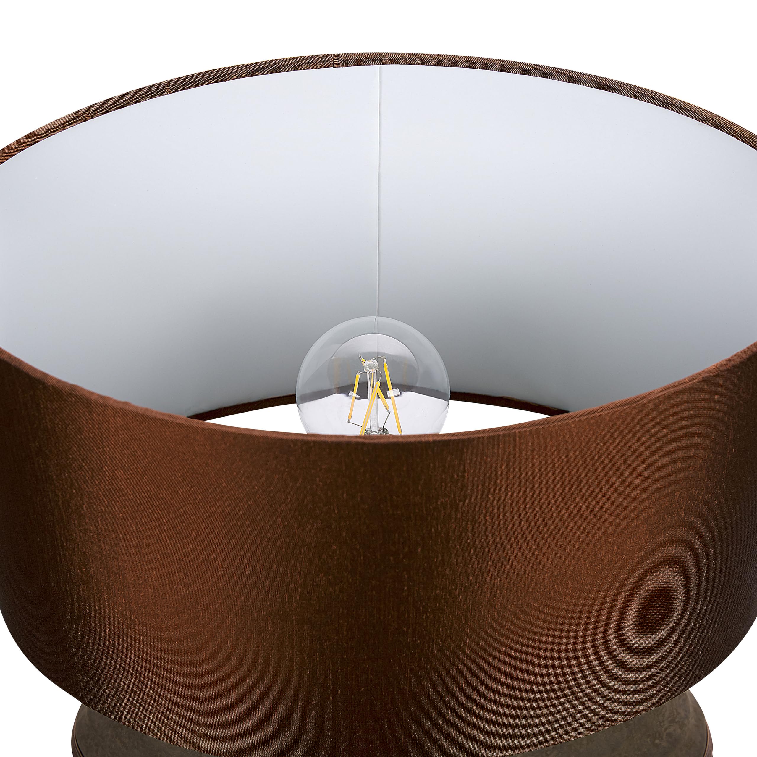beliani-lima-tischlampe-braun-porzellan-e27-42-cm image 4
