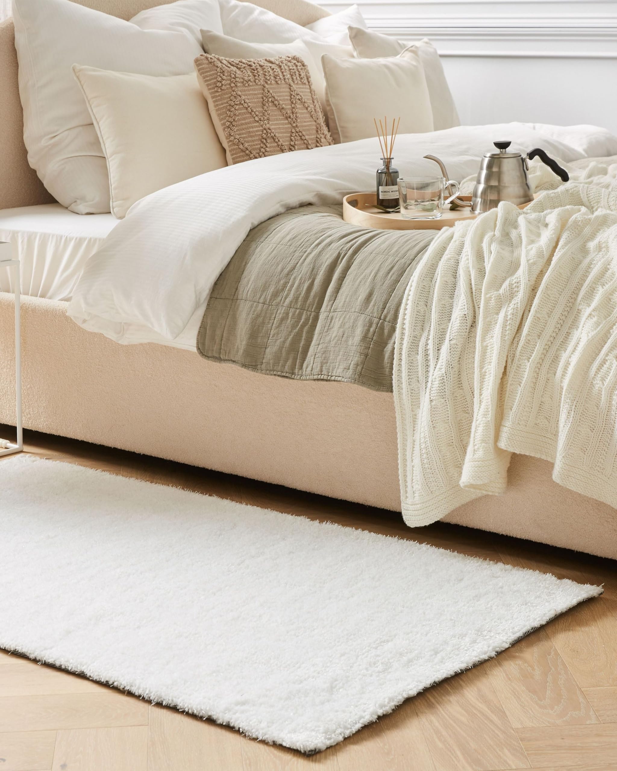 beliani-demre-teppich-80x150-wei-hochflor-shaggy image 4