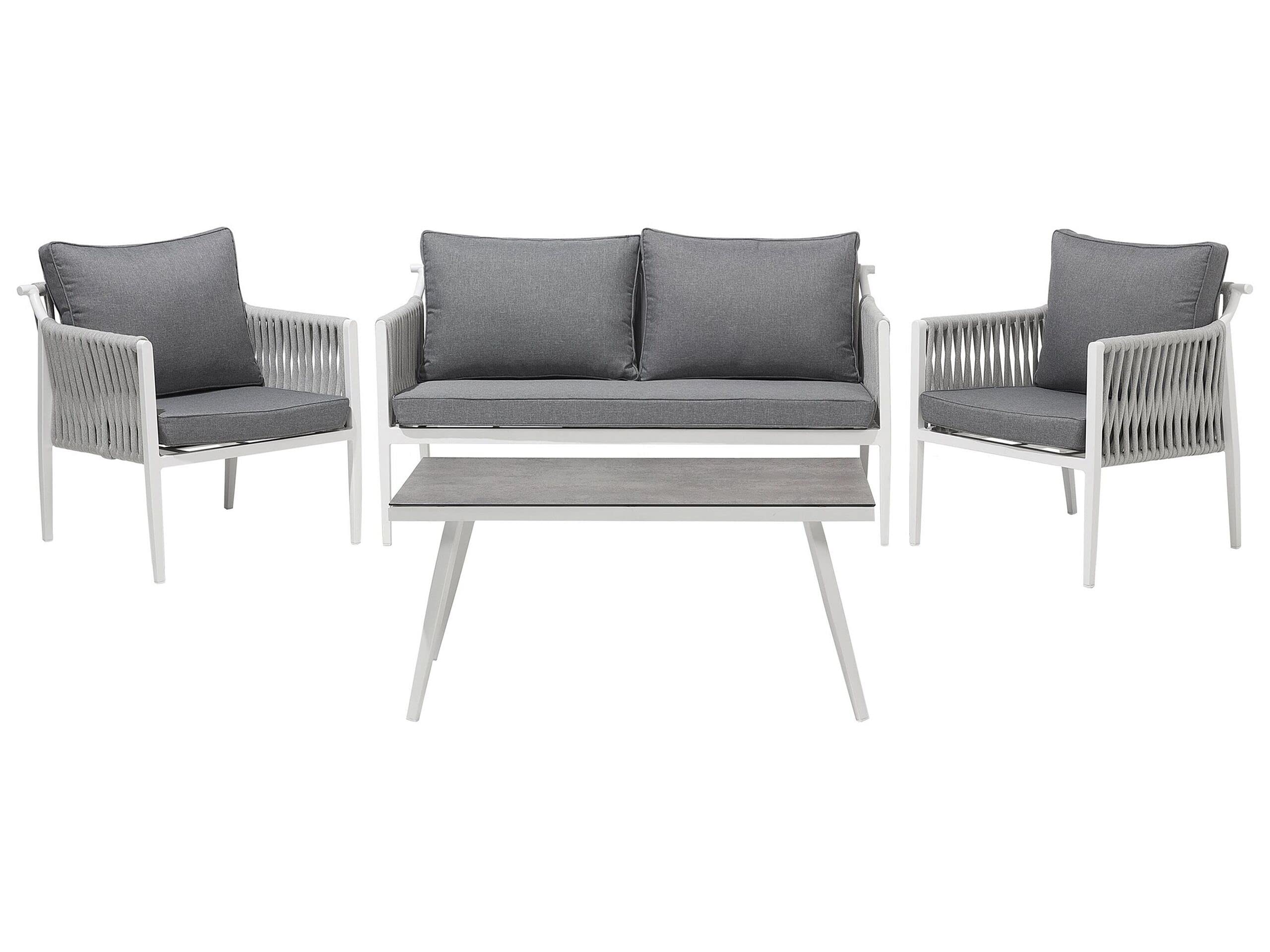 beliani-latina-lounge-set-4-personen-wei-grau image 1