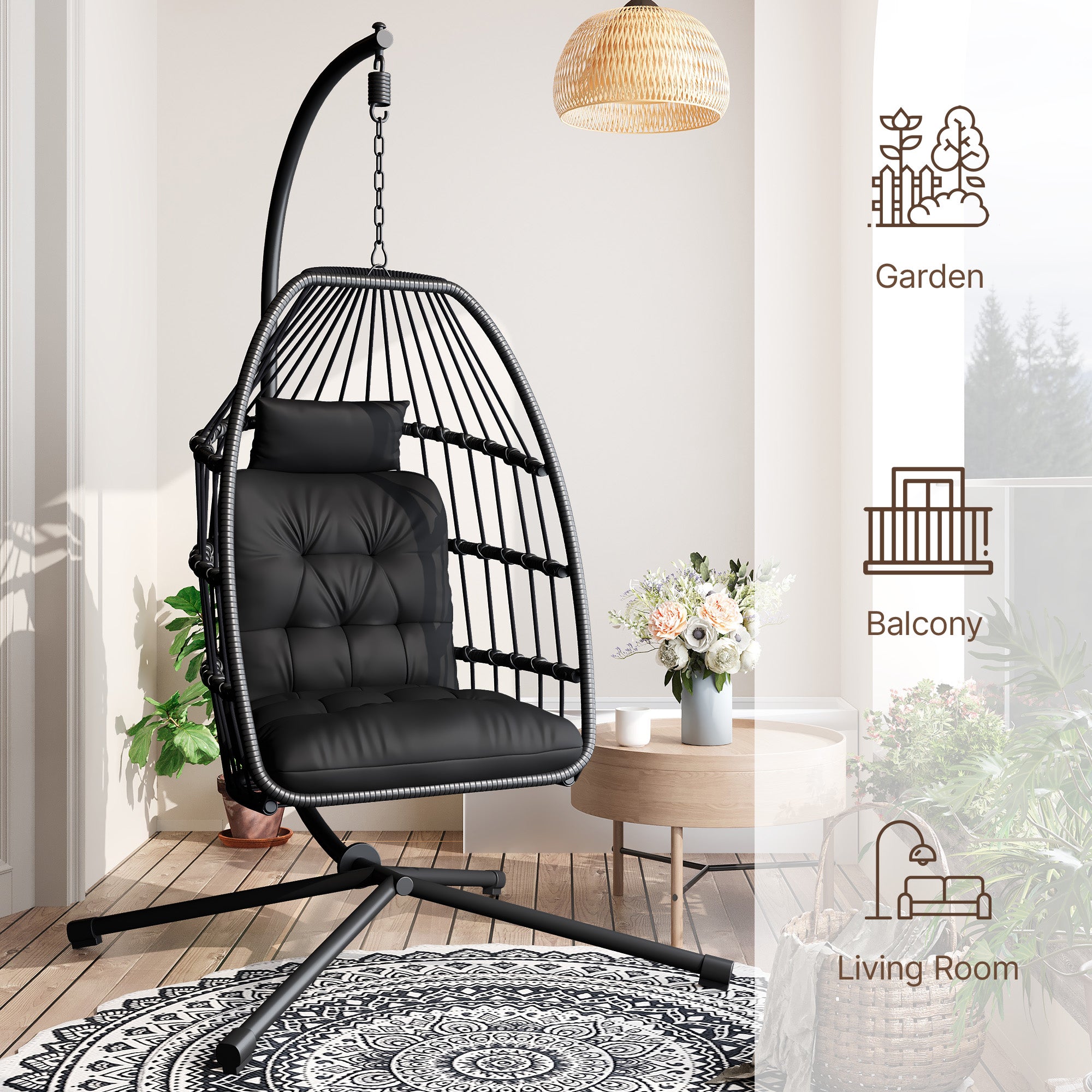 bealife-cd01-h-ngesessel-rattan-schwarz-mit-kissen image 5