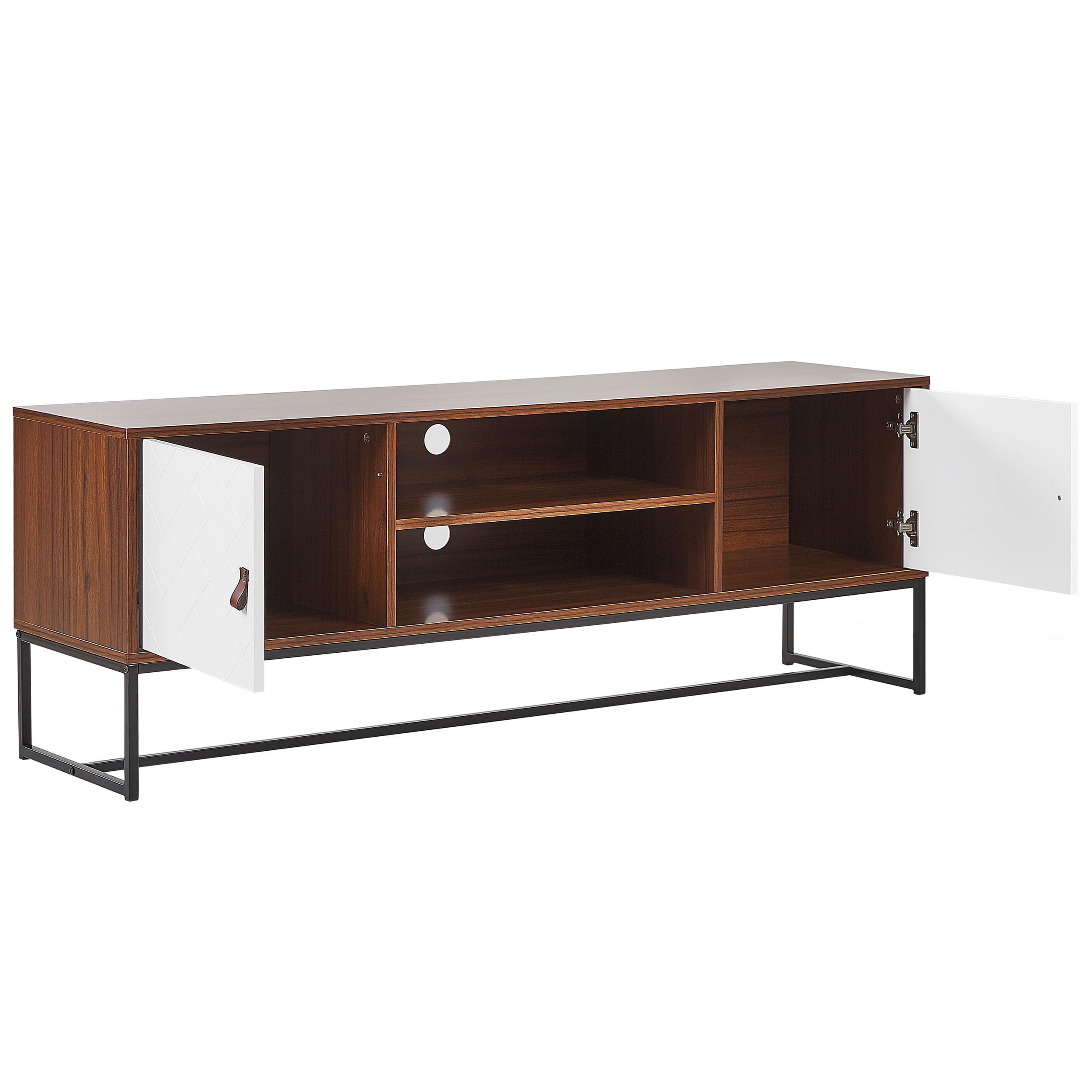 beliani-nueva-lowboard-tv-m-bel-dunkel-holz-wei-2-t-ren image 5