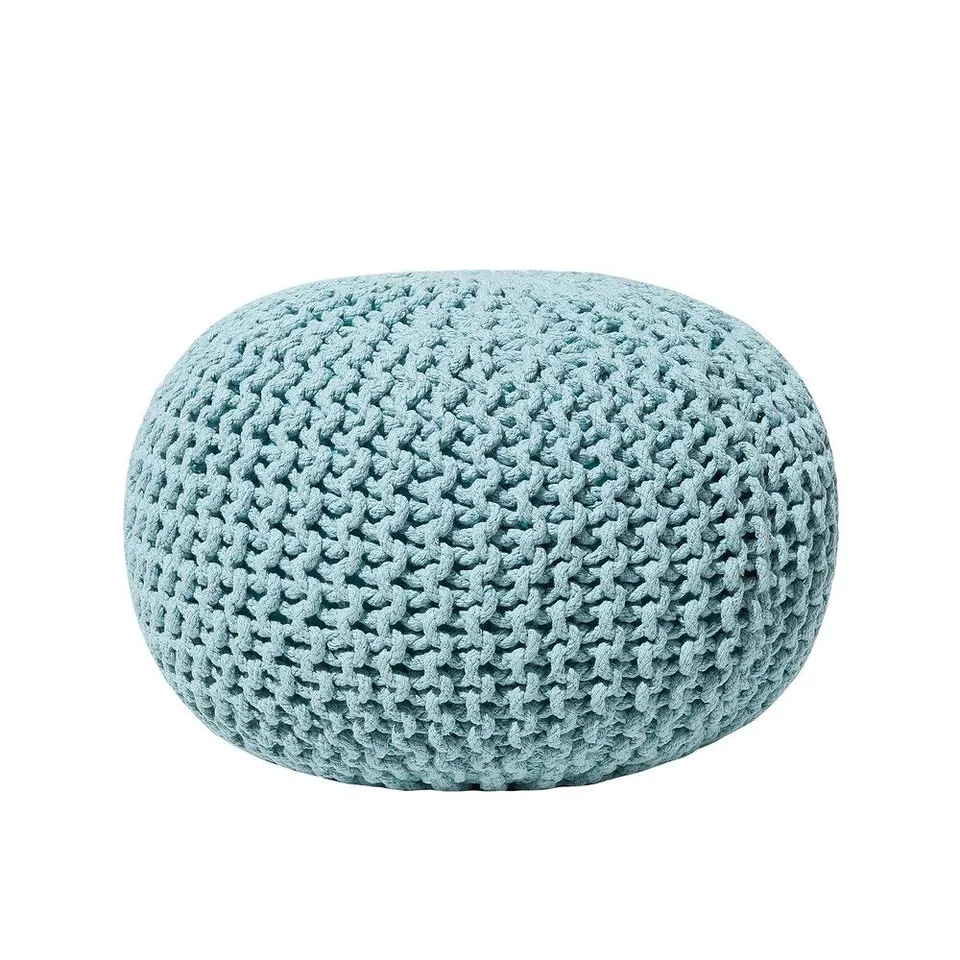 beliani-conrad-sitzpouf-baumwolle-hellblau-50x35-cm image 1