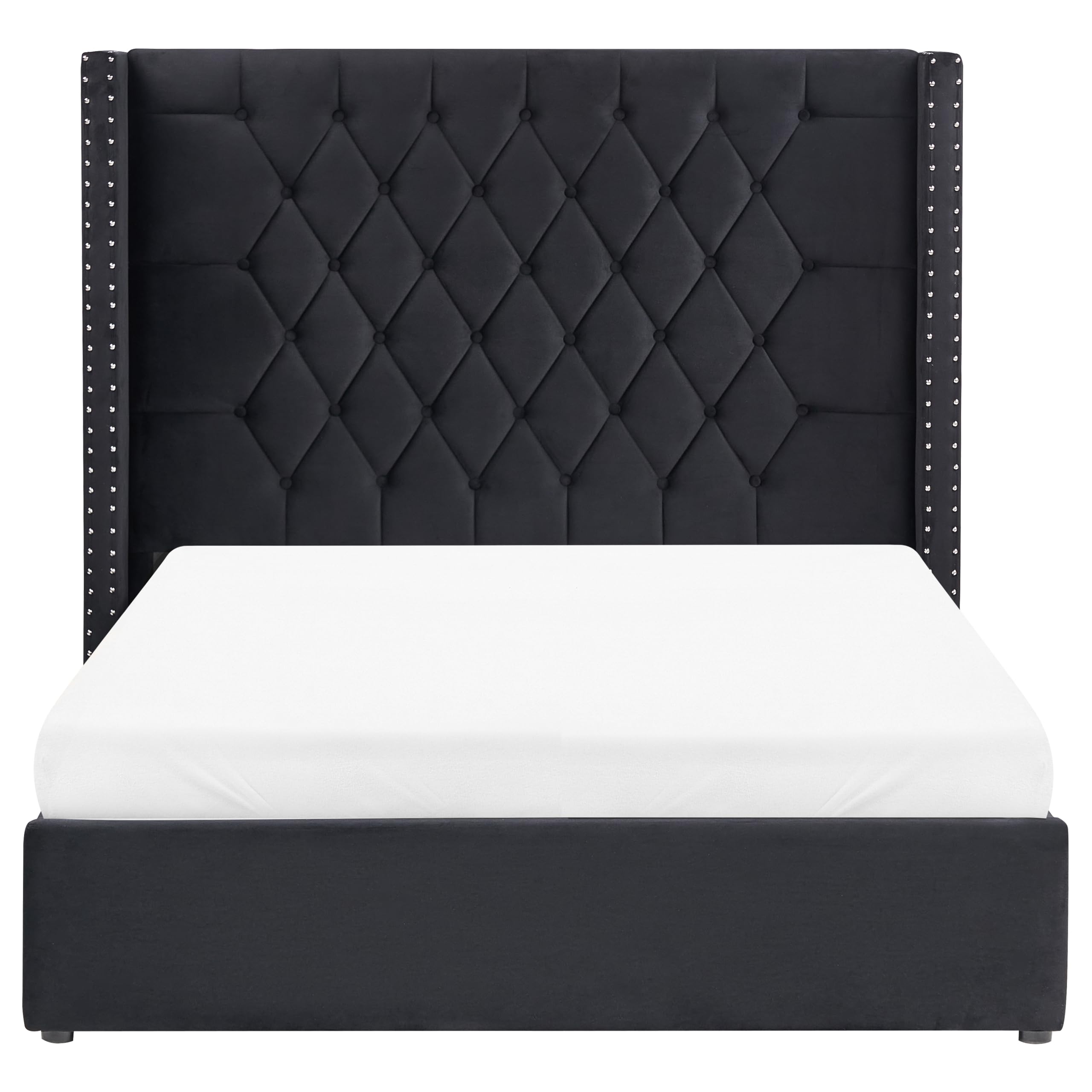 beliani-lubbon-bettkastenbett-140x200-schwarz-samt image 6