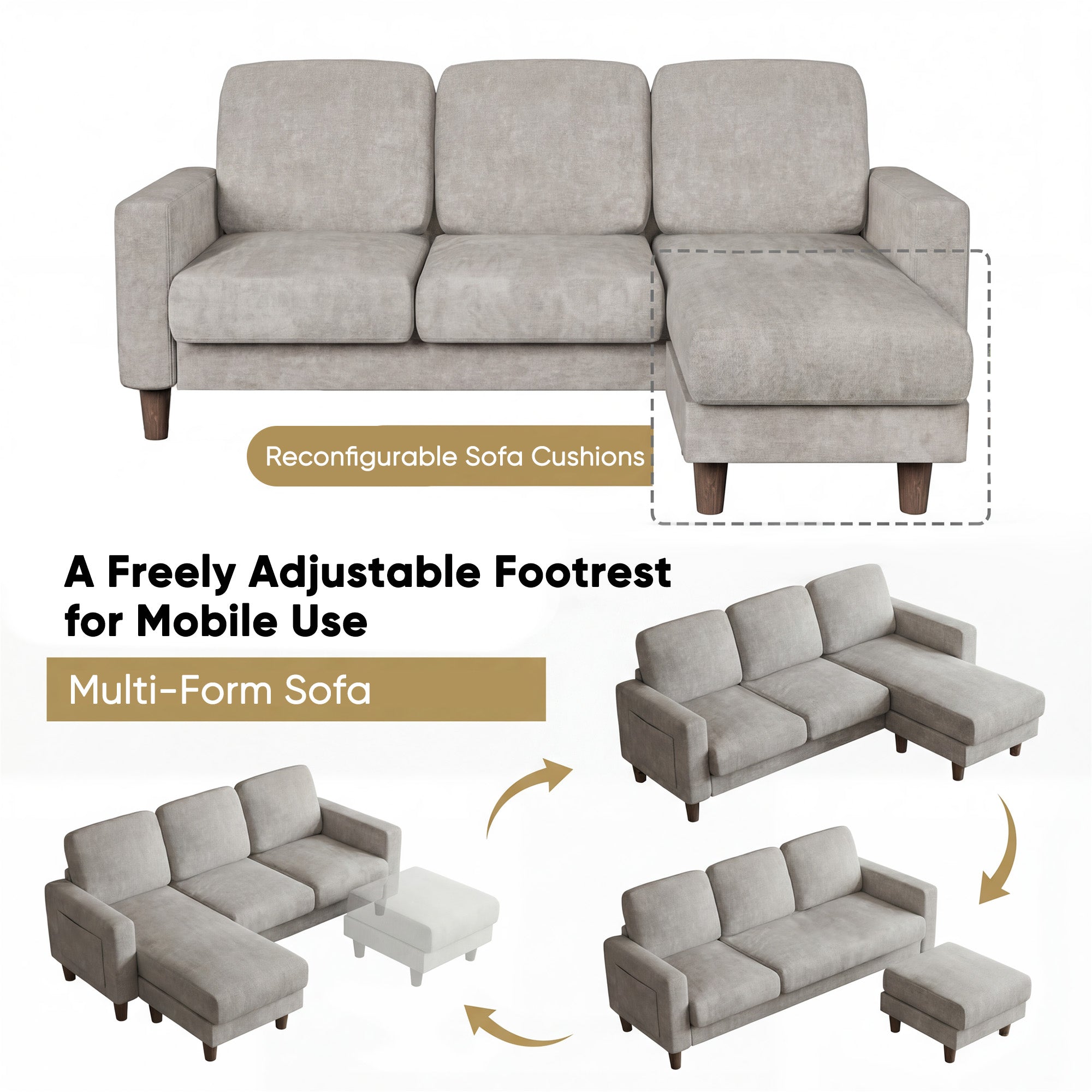 homall-sofa-cloud-sectional-3-sitzer-l-form-grau-cord-mit-hocker image 5